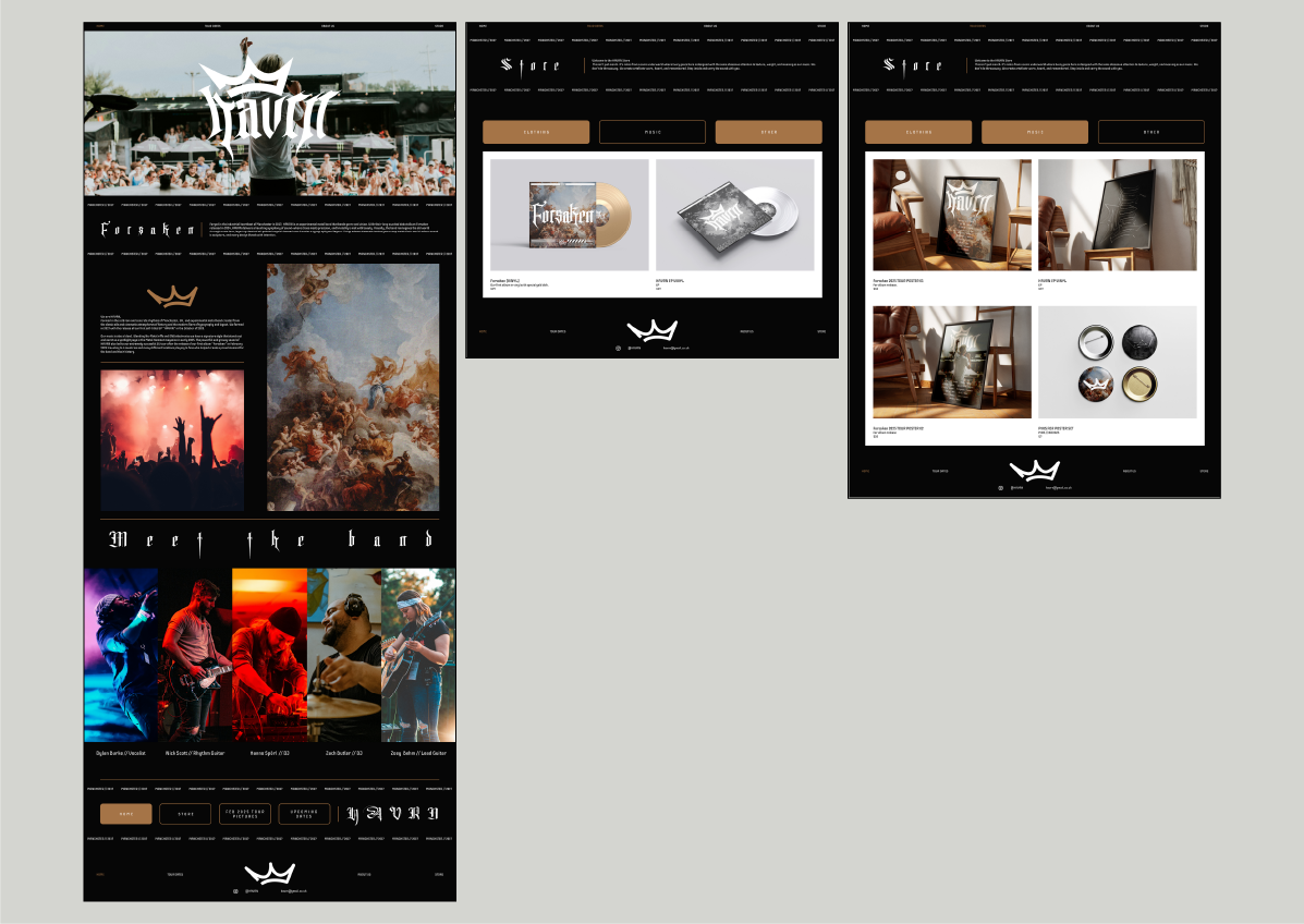 HAVRN UX/UI and website design.