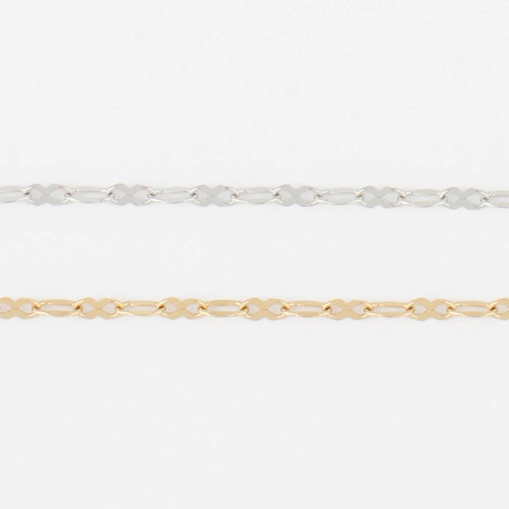 Glam permanent bracelet in silver and gold