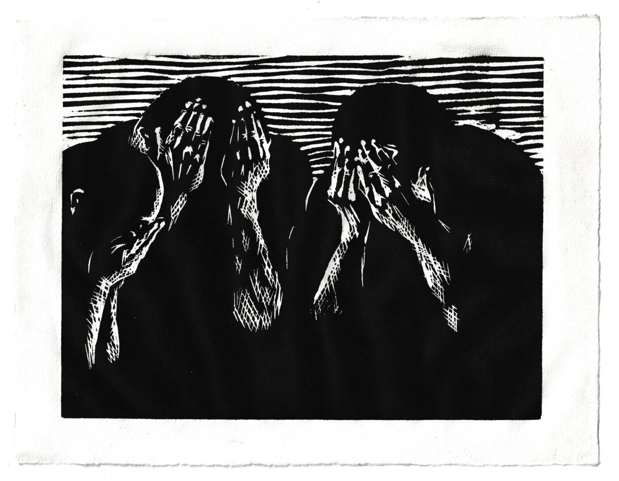  Untitled , woodcut, (21 x 15 cm), 2025, edition of 1 