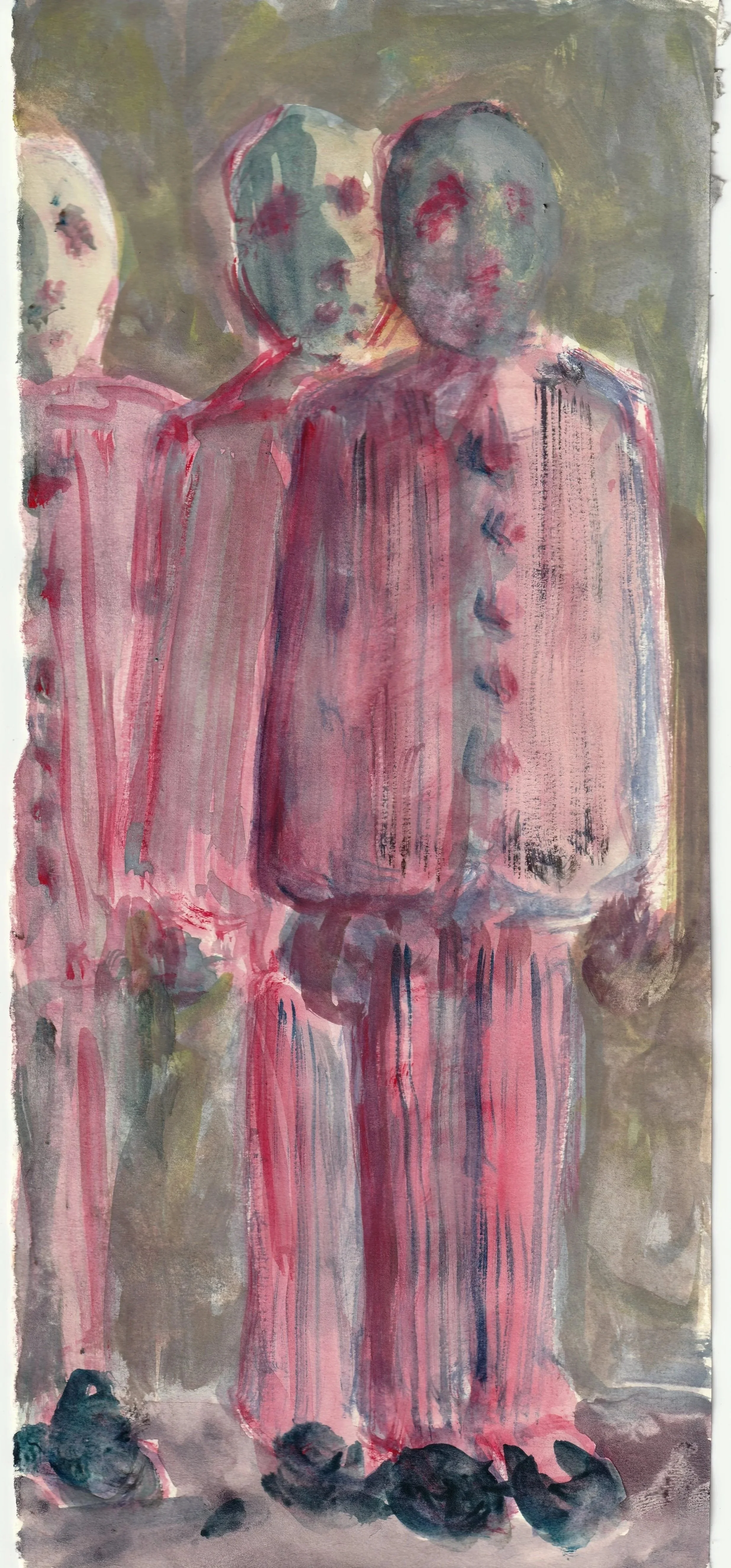  Untitled , guache and ink on paper, 13 x 29.5 cm, 2026