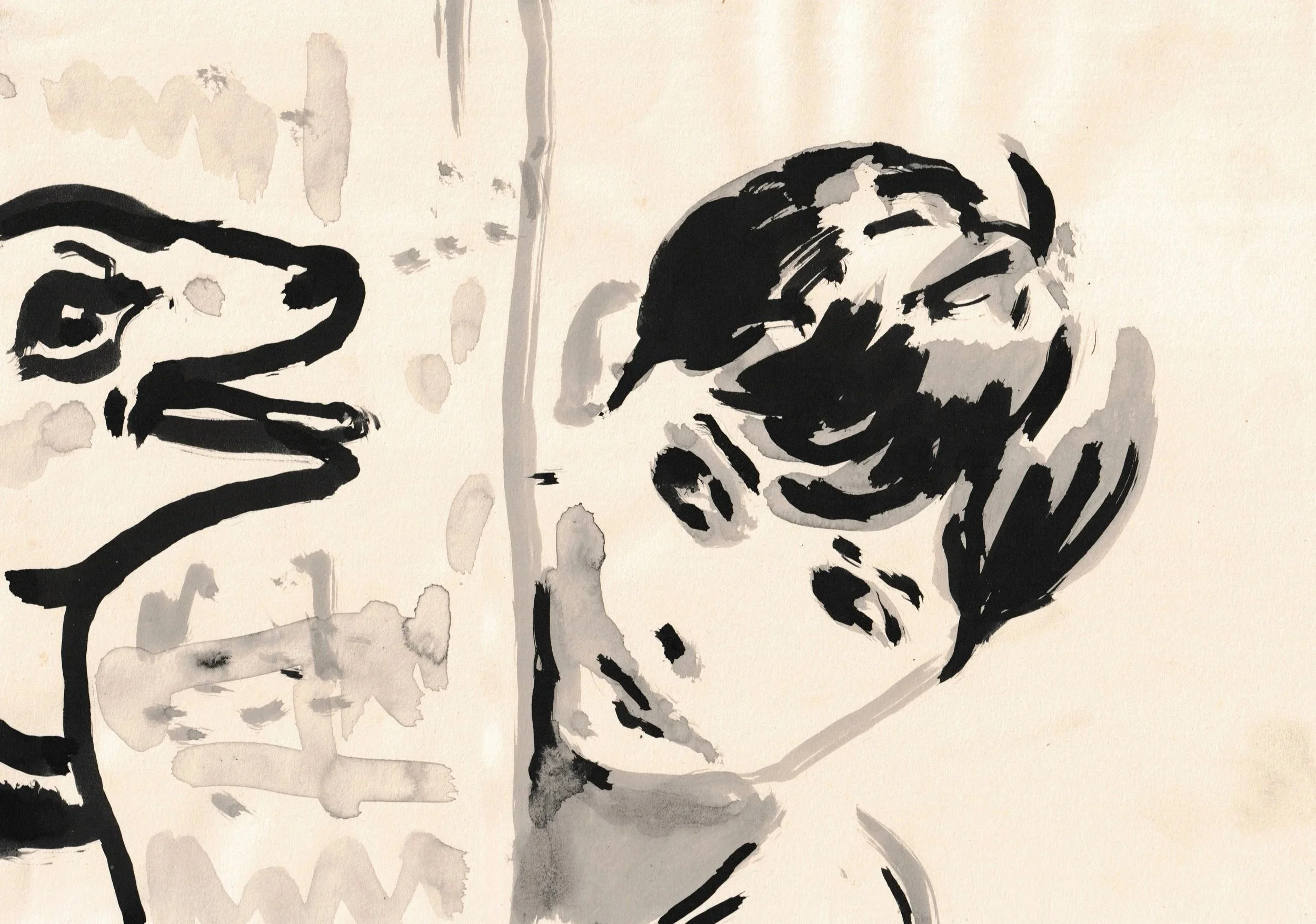  Boy from Ray , ink on paper, 2026