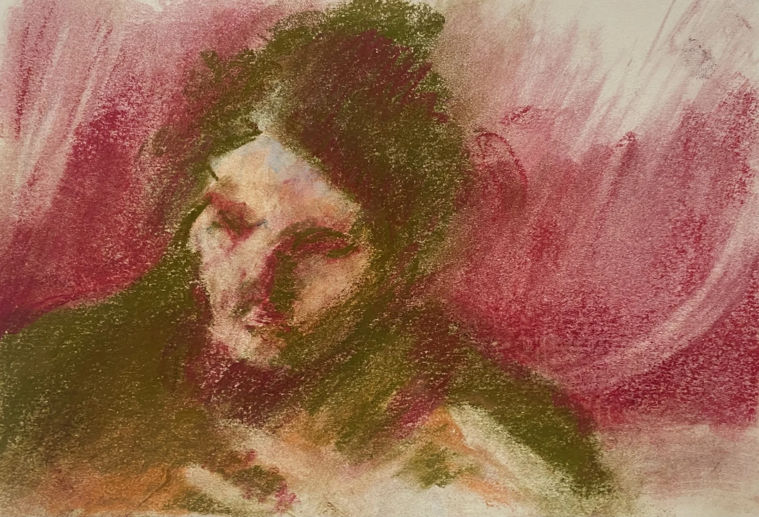  Untitled , pastel on paper, 2025