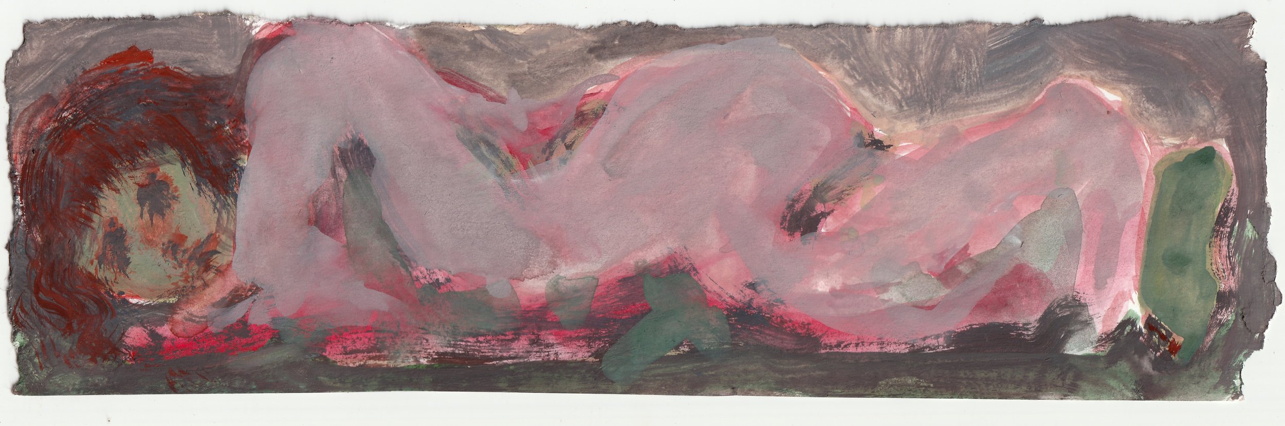  Untitled , guache on paper, 21 x 6 cm, 2026