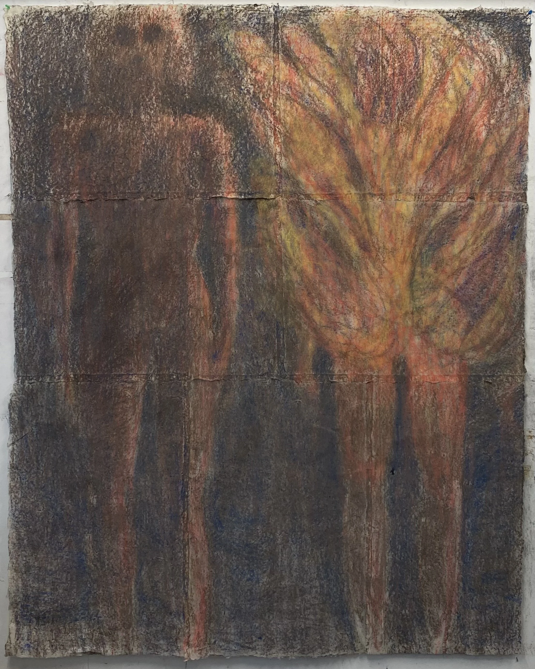  Puppets , pastel on Himalayan paper, (152 x 182 cm), 2026