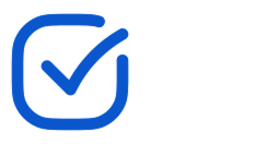 Blue checkmark inside a blue circle.