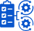 Icon of a computer monitor with a gear symbol, representing settings or configuration.