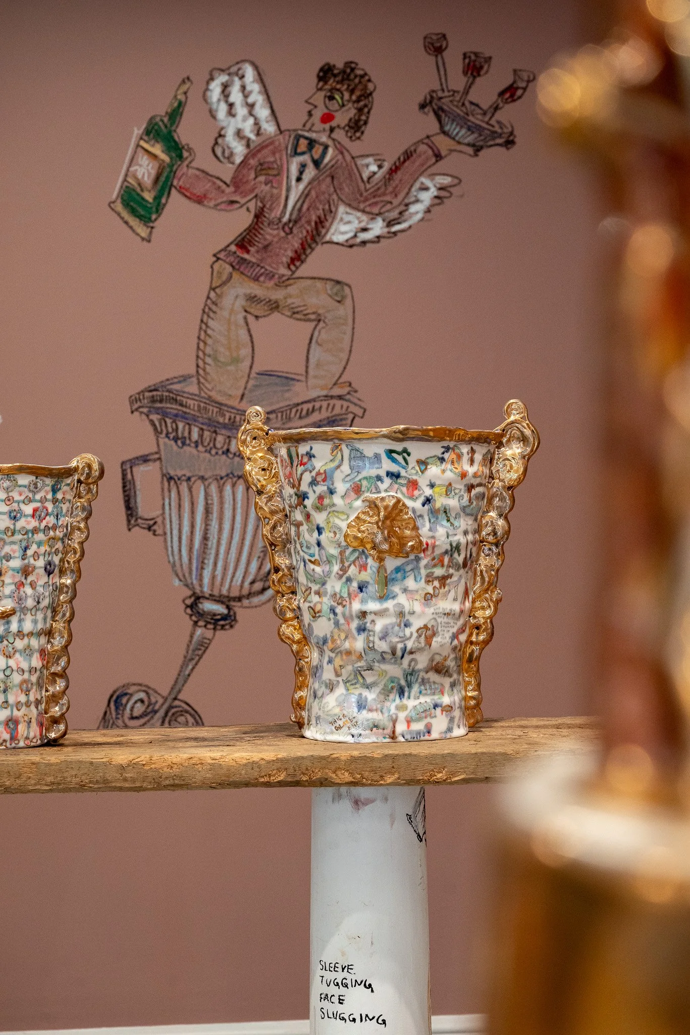 'Would an Angel Apologize for Spilling Champagne?' exhibition shot