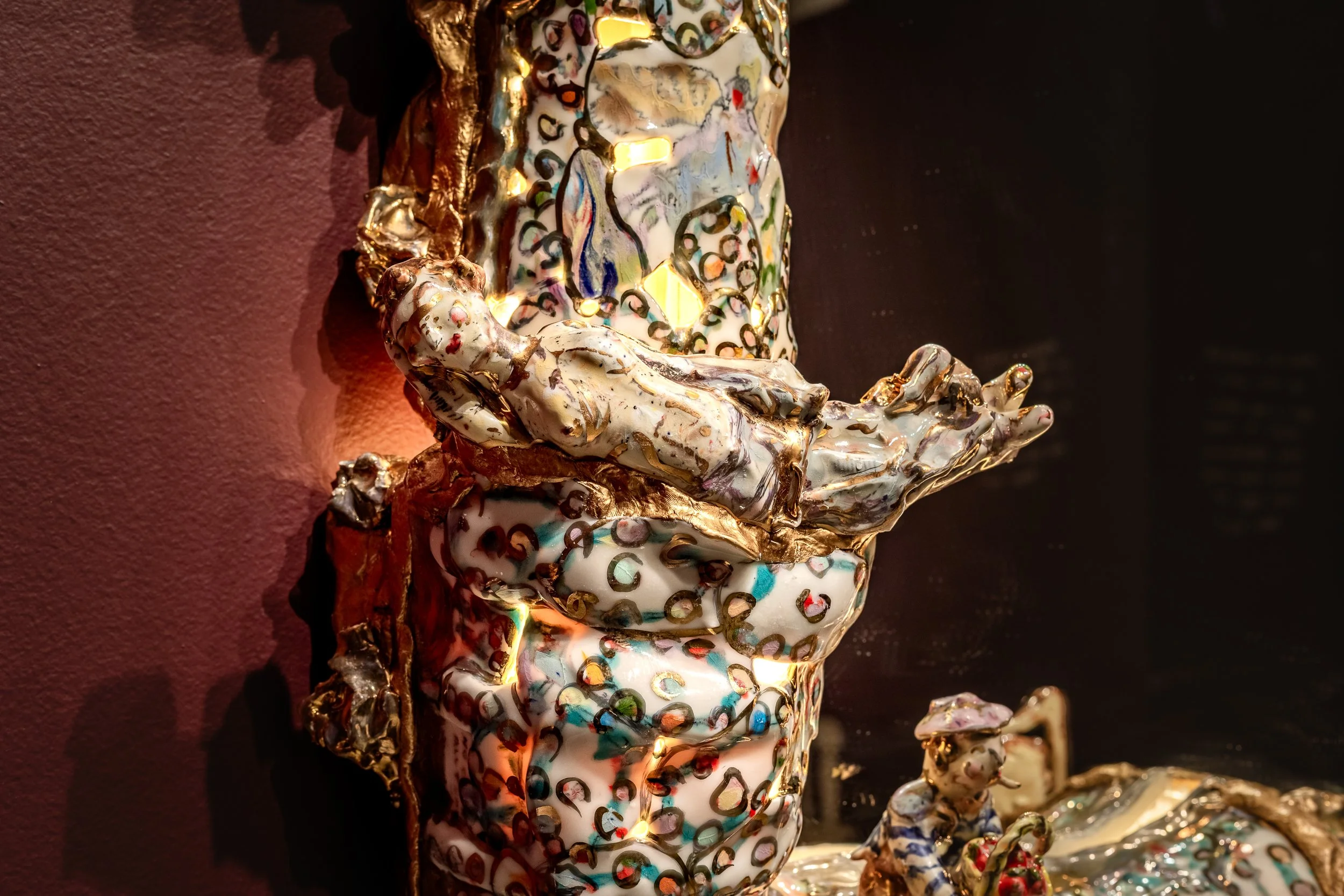 'Would an Angel Apologize for Spilling Champagne?' exhibition shot