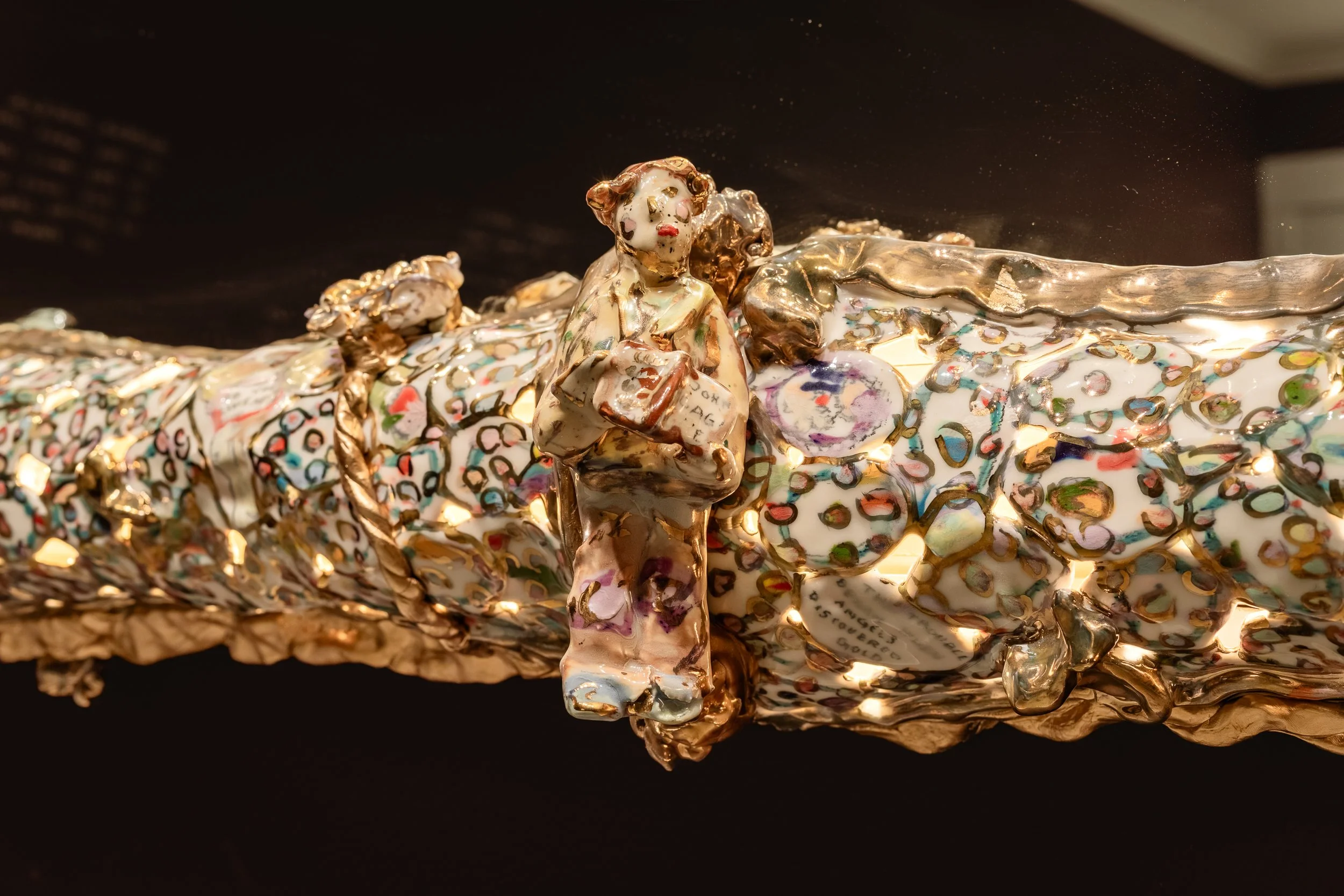 'Would an Angel Apologize for Spilling Champagne?' exhibition shot