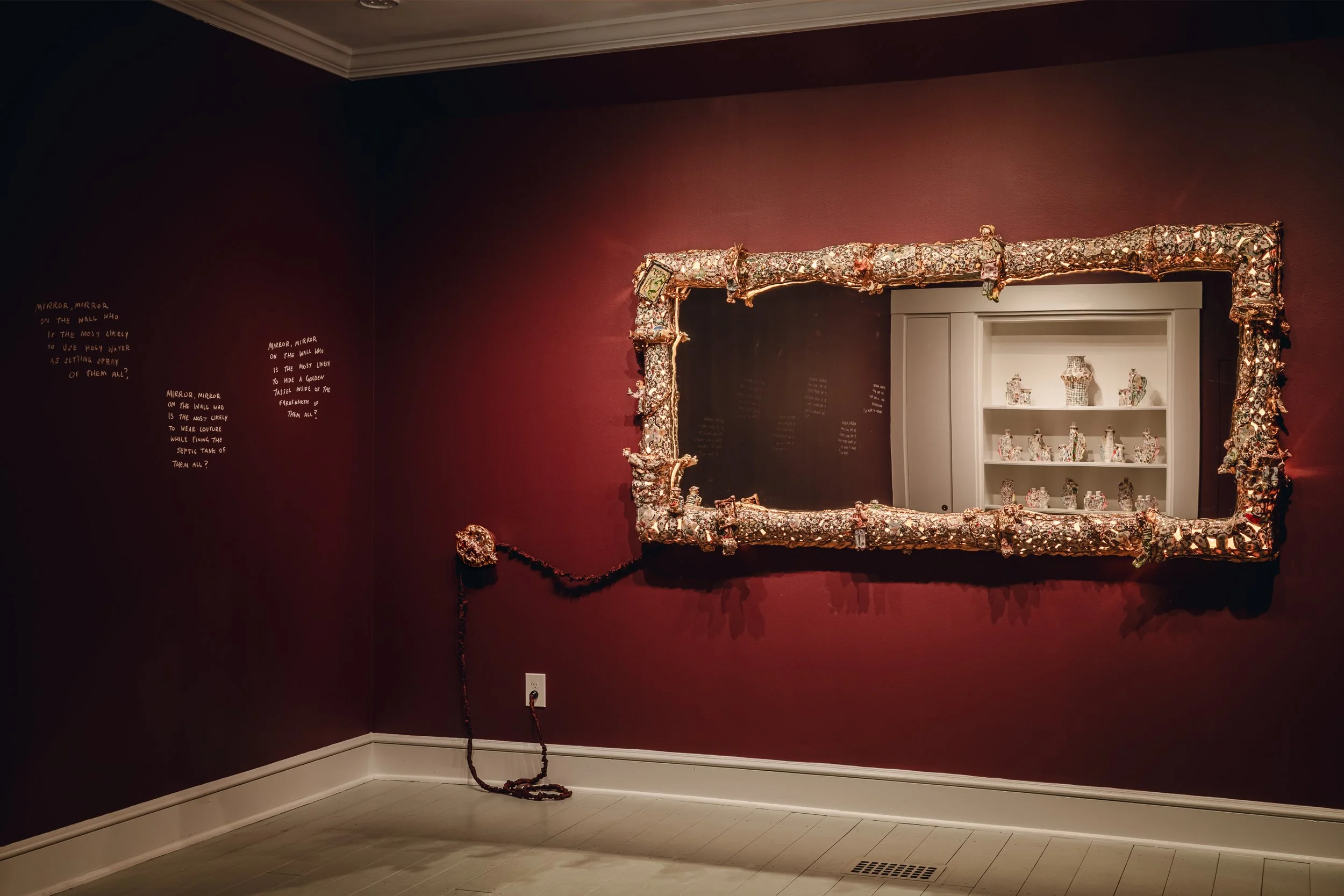 'Would an Angel Apologize for Spilling Champagne?' exhibition shot