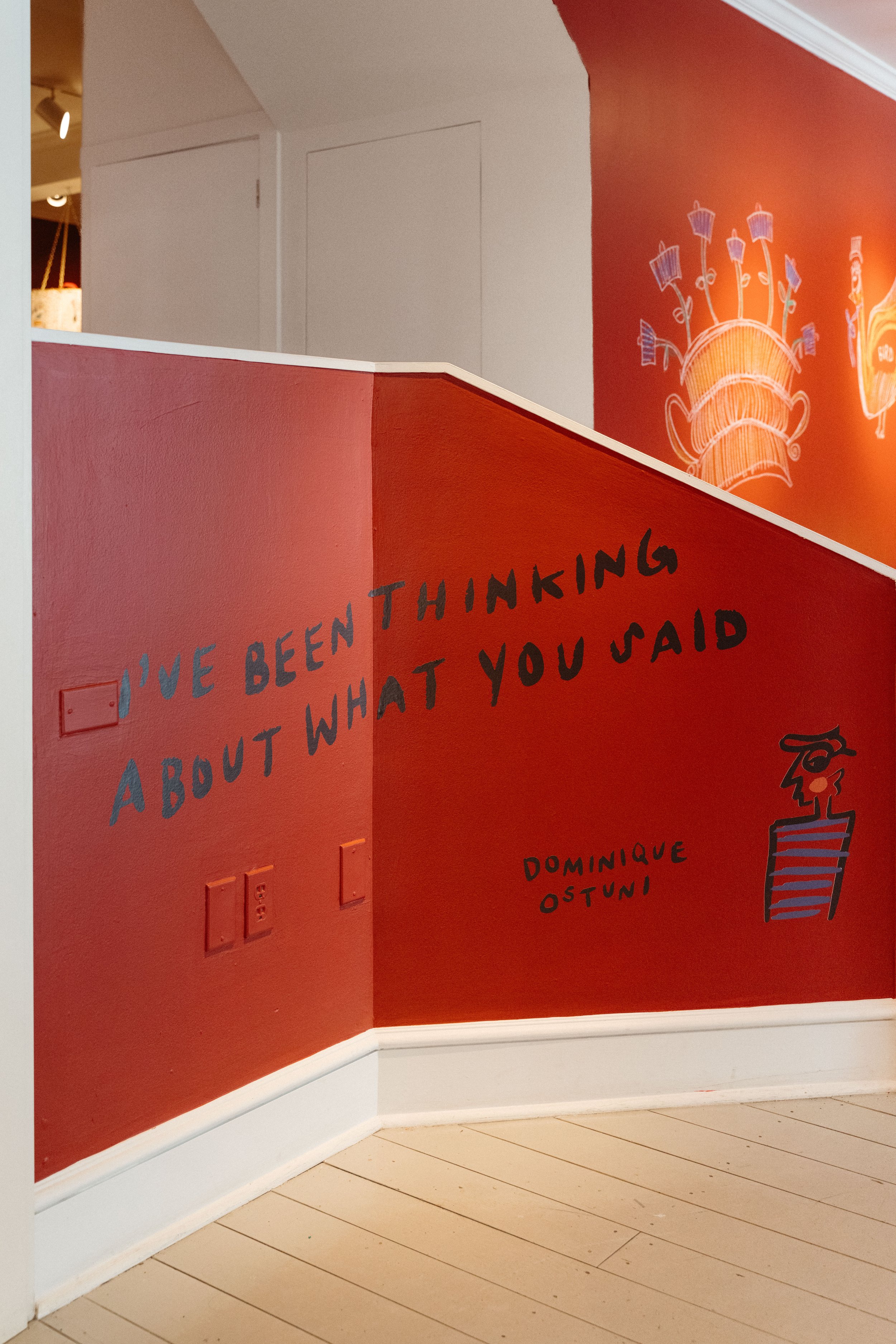 'I've Been Thinking About What You Said' exhibition wall