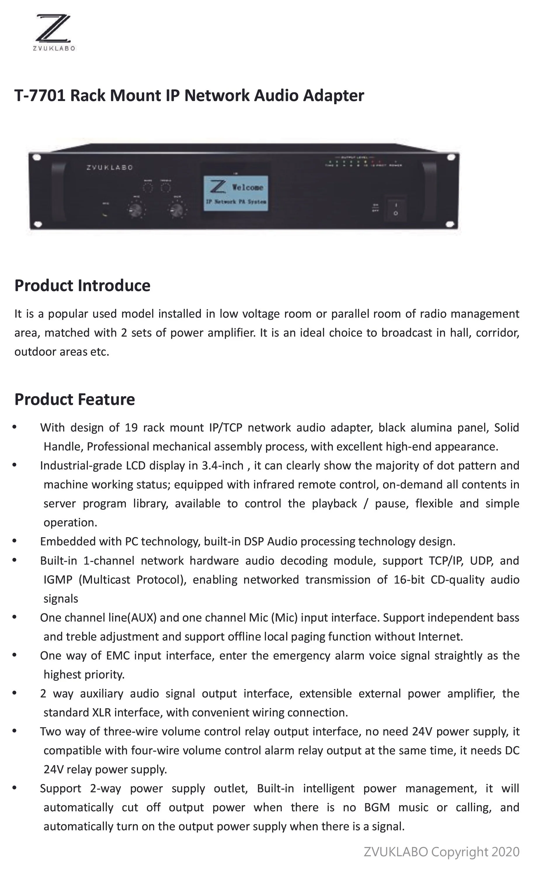 7701 Digital IP Porcessor