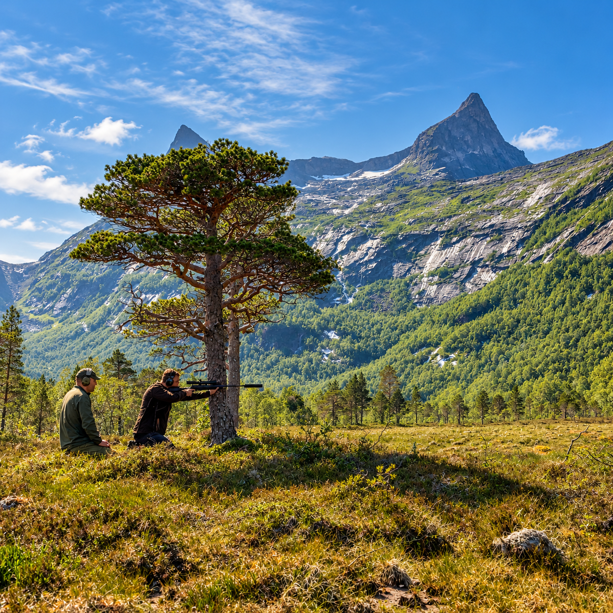 Fjälljägare under vindpinad gran.png
