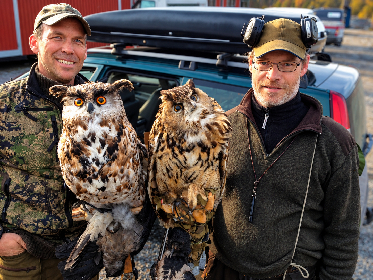 Ulf Lindroth och Rickard Lewander med uvar