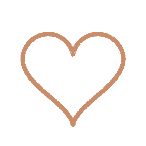 A heart-shaped outline in gold color on a black background.
