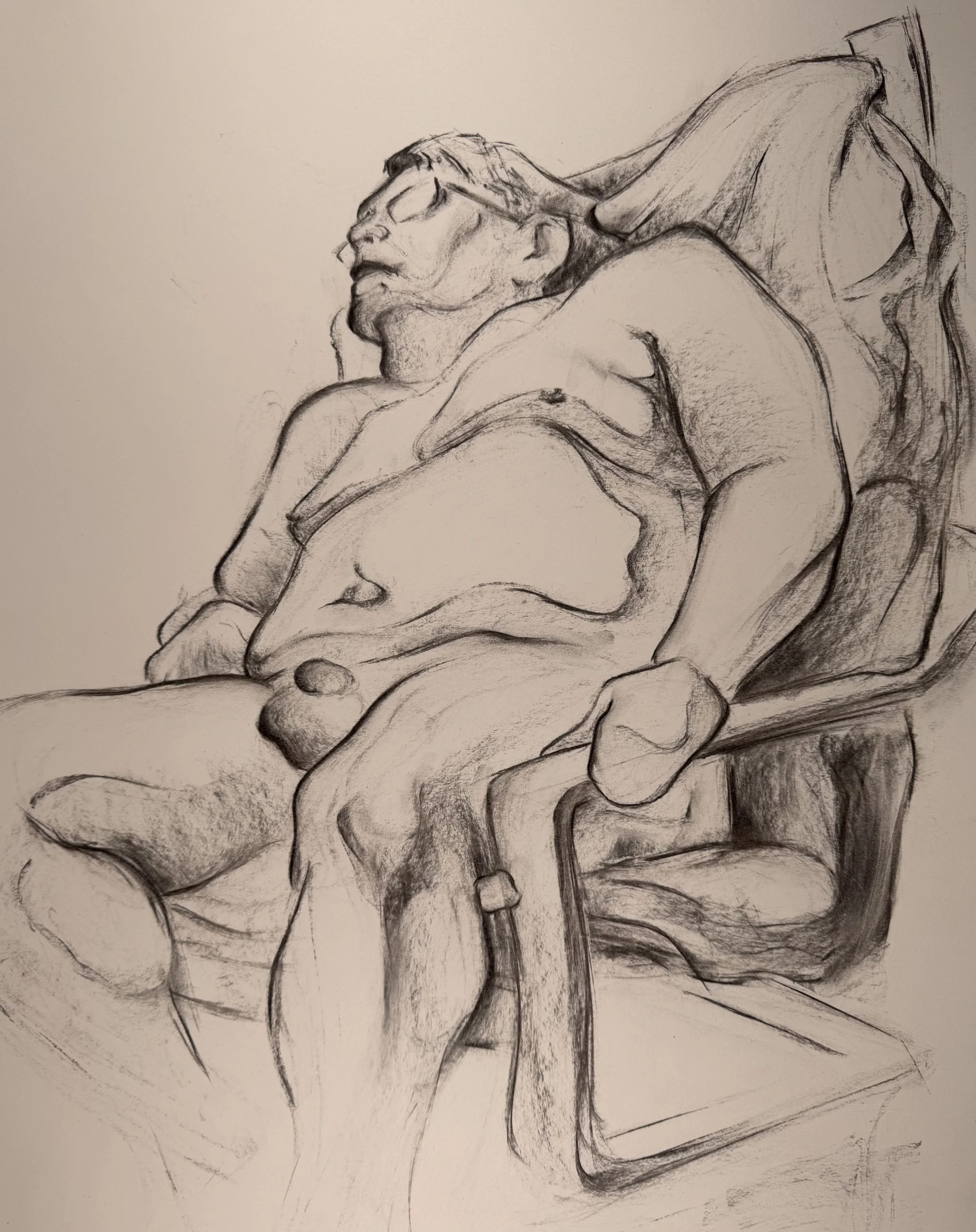 18" x 24", charcoal, 2025