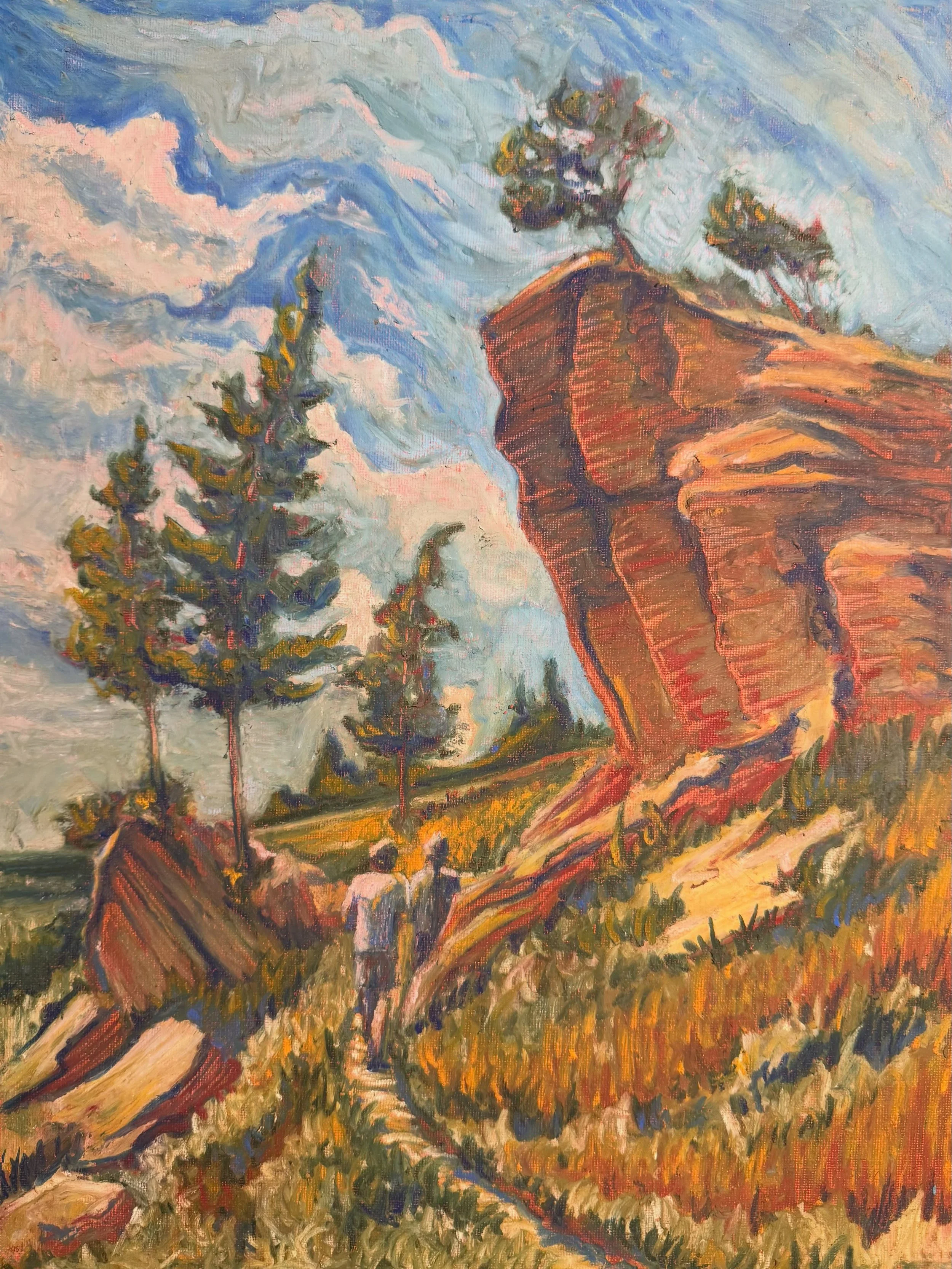 A hike leading up to the base of Devil&rsquo;s Tower in Wyoming from a road trip a couple of years ago with two friends of mine. One of the most majestic places I&rsquo;ve ever been. The tower is not depicted here, but I know it&rsquo;s up and around