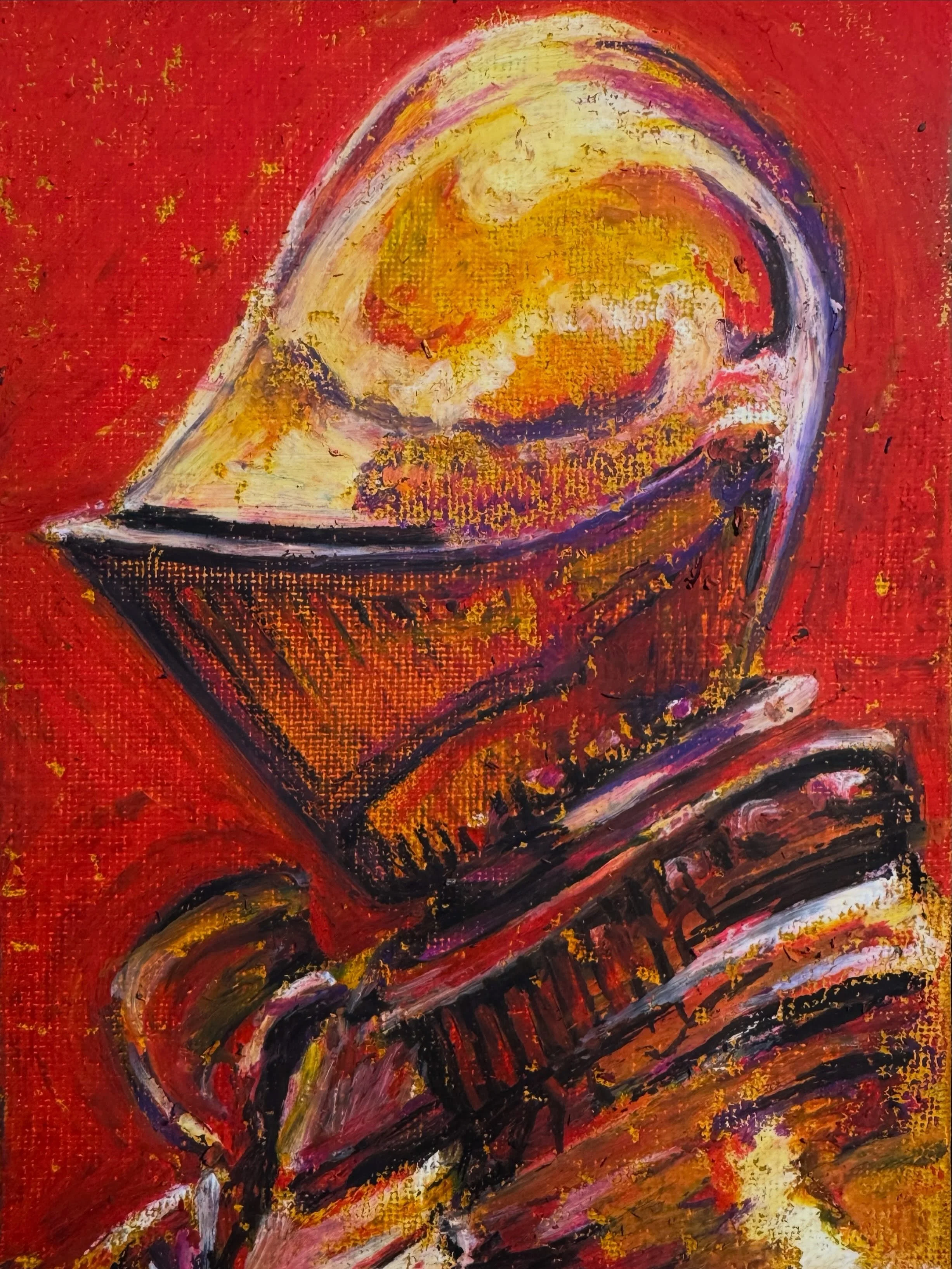 Picked up some mini boards for small studies. What style of armor (helmet) should I do next? I&rsquo;m guessing this is an Italian armet from the 1500s - don&rsquo;t take my word for it tho

Still a fan of the deep fried one

5&rdquo; x 7&rdquo; oil 