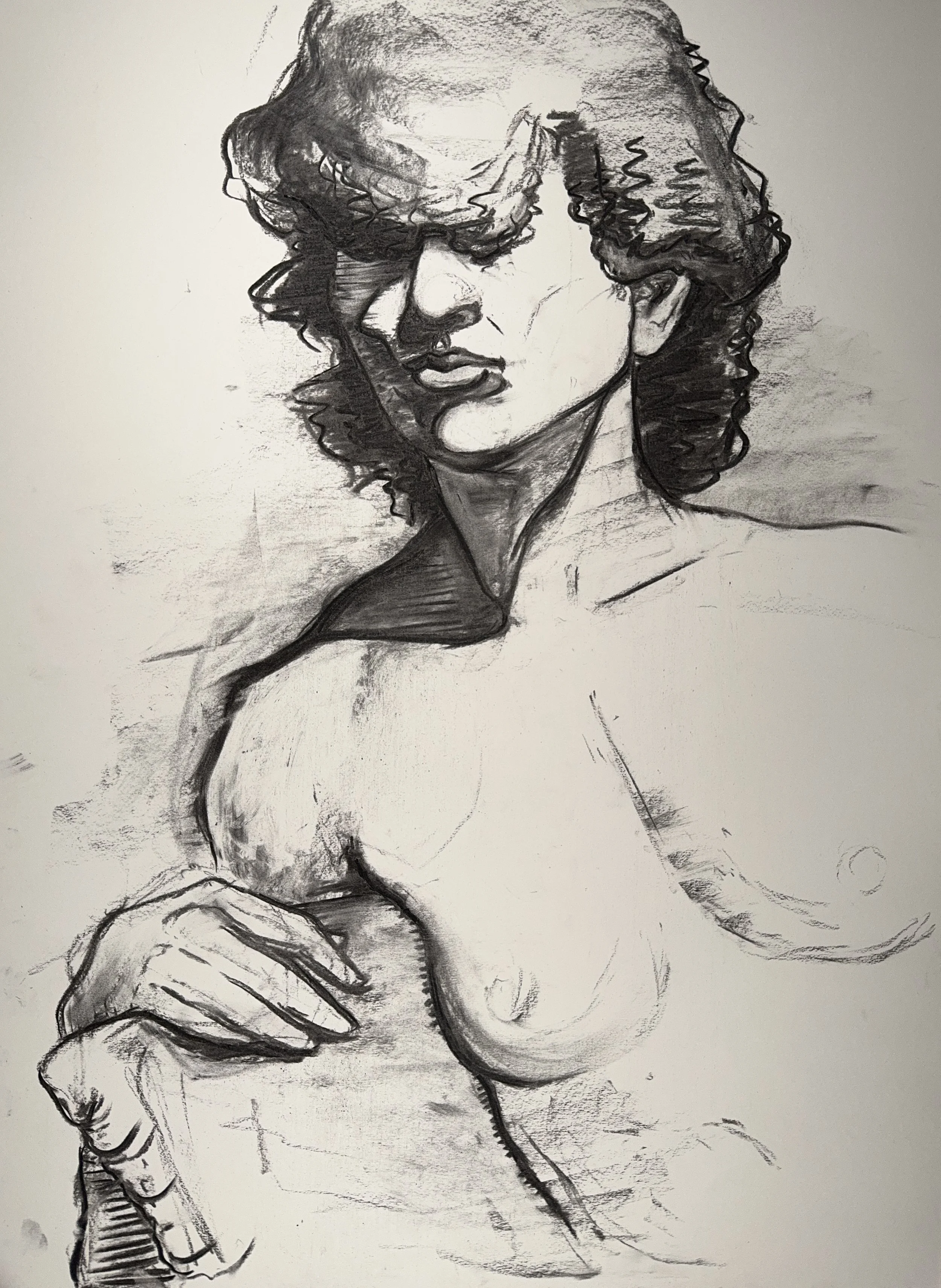 18" x 24", charcoal, 2024