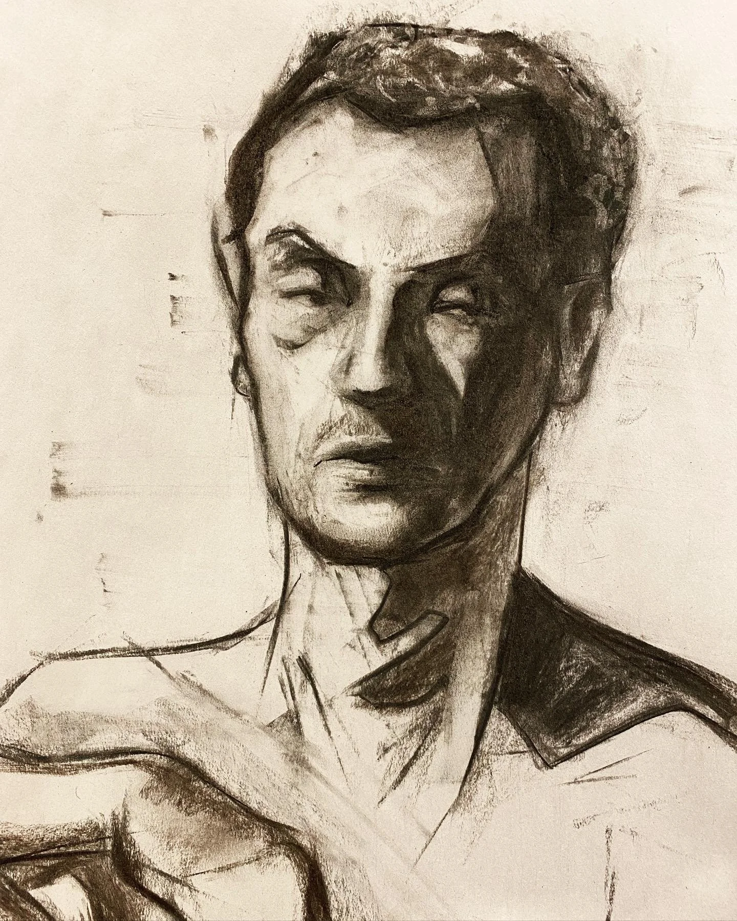 18" x 24", charcoal, 2023
