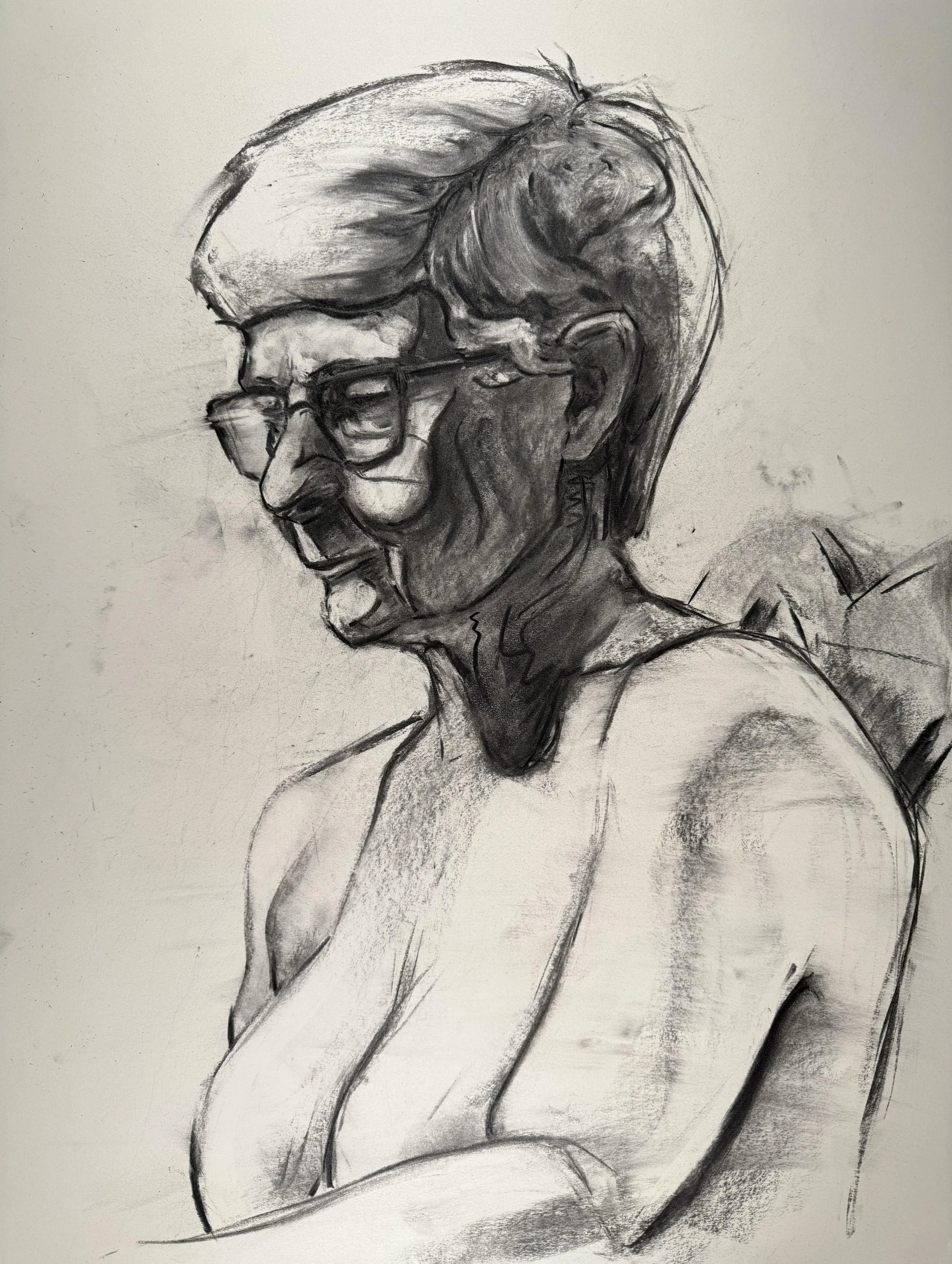 18" x 24", charcoal, 2024