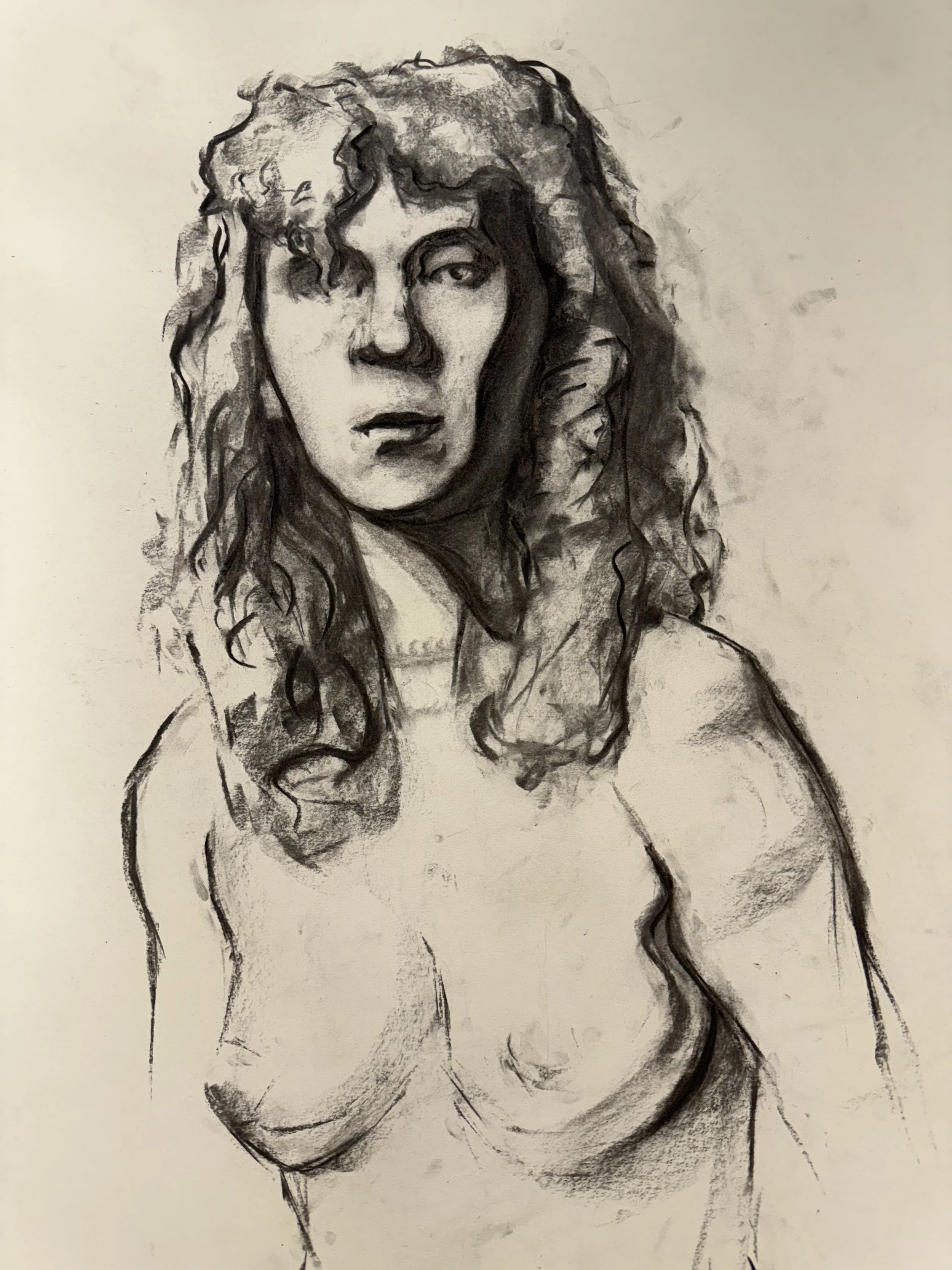 18" x 24", charcoal, 2024