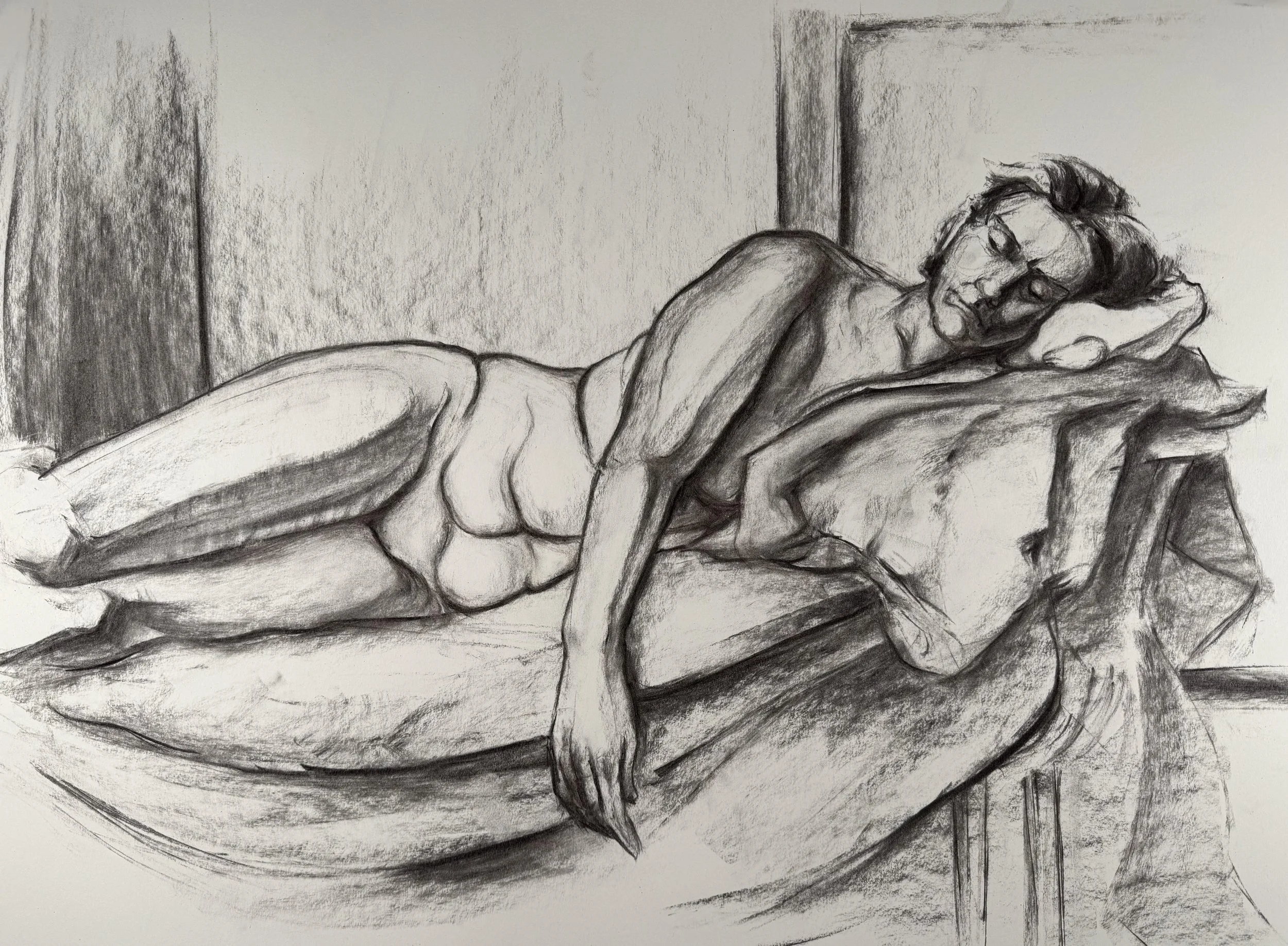 18" x 24", charcoal, 2025