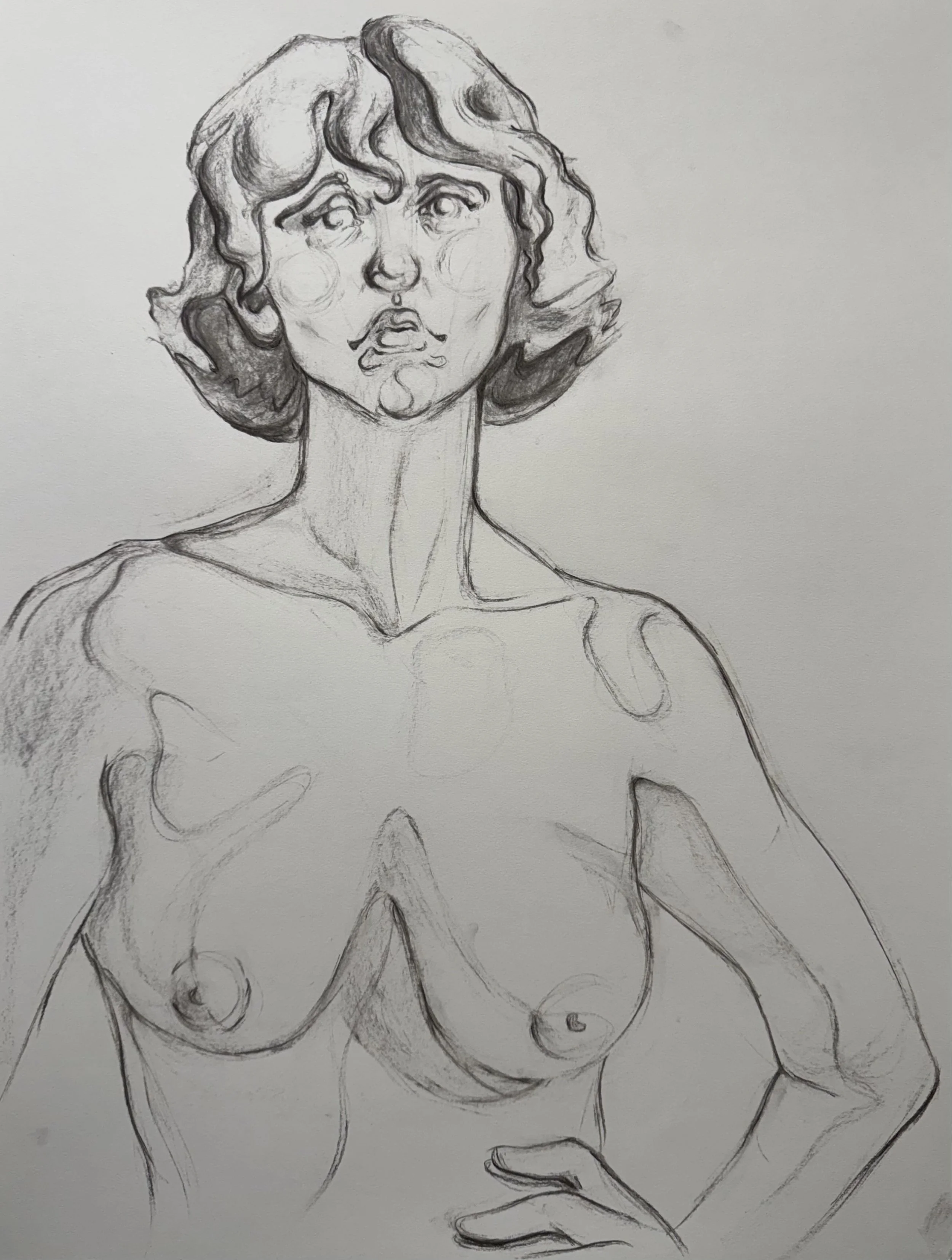 18" x 24", charcoal, 2025