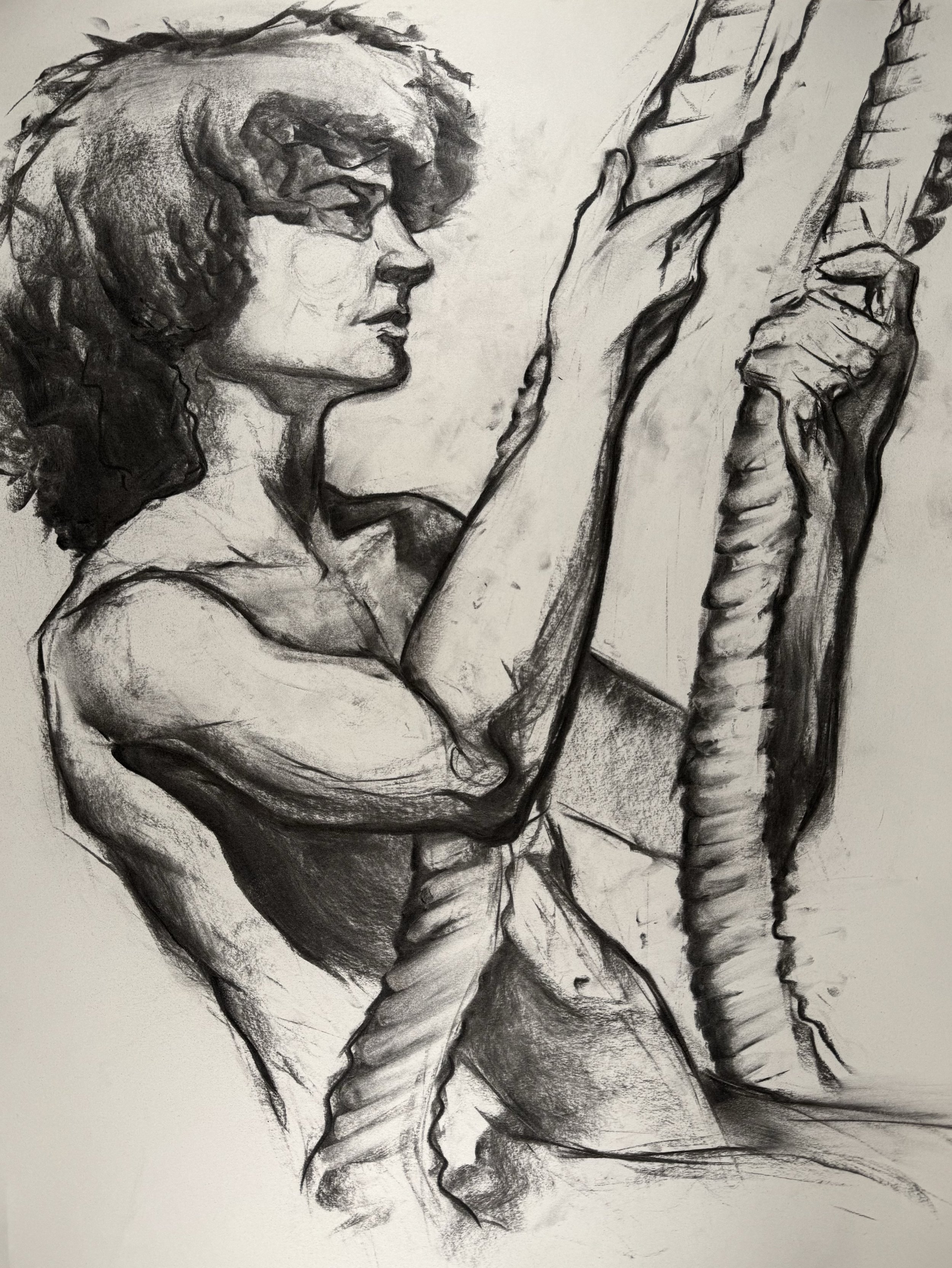 18" x 24", charcoal, 2024