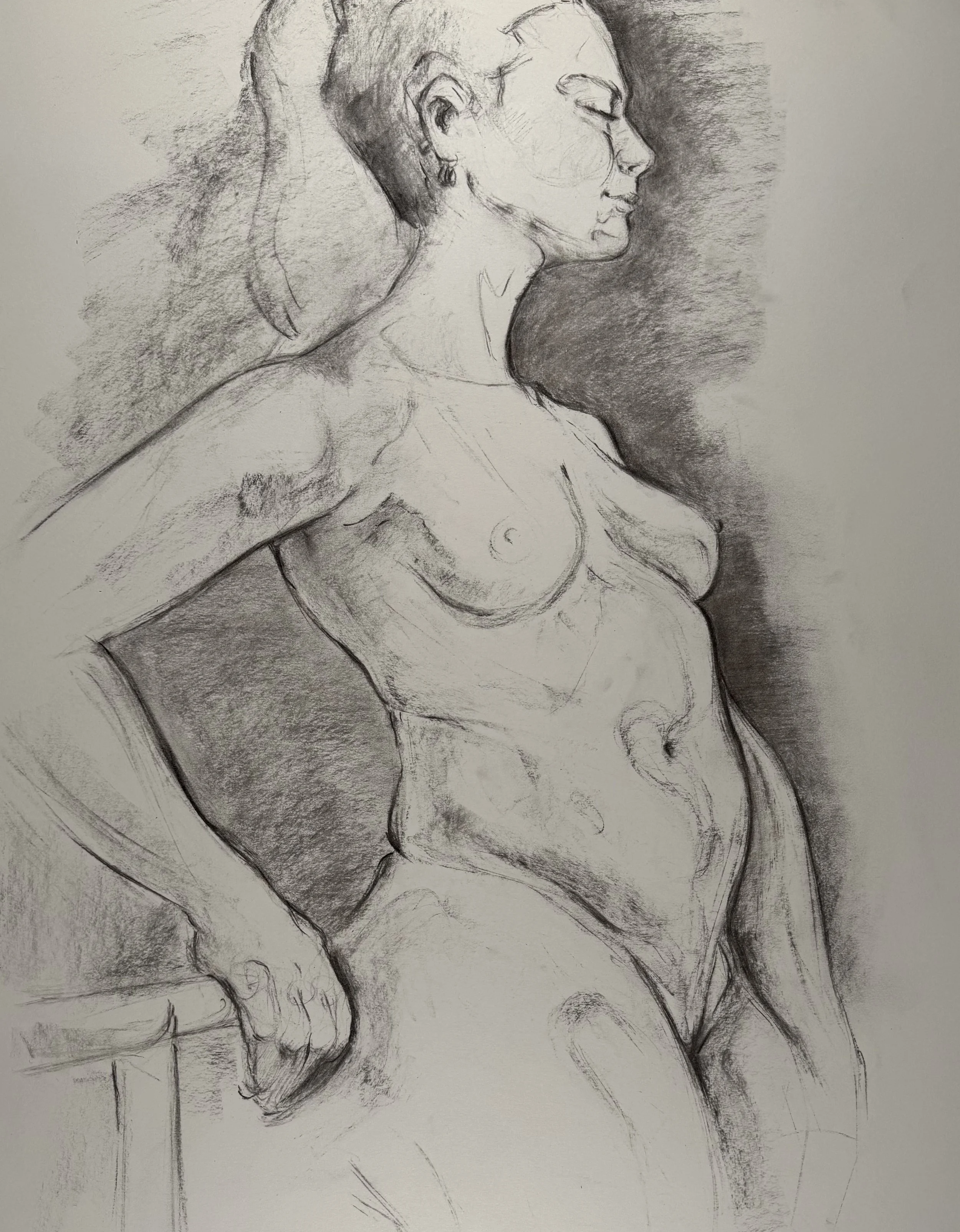 18" x 24", charcoal, 2025