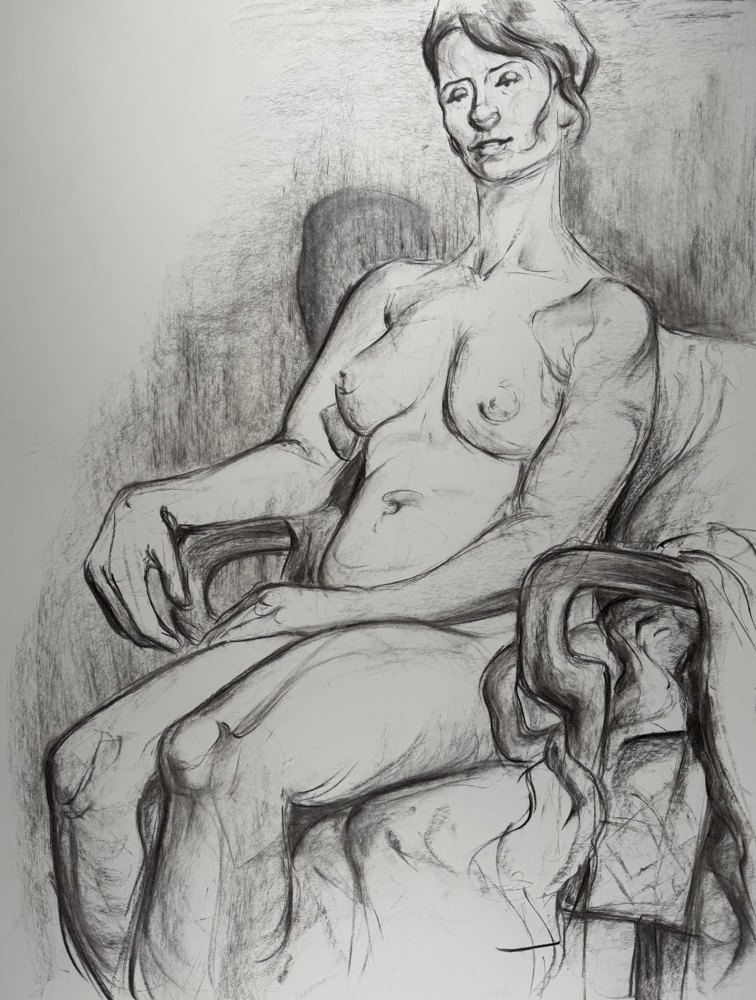 18" x 24", charcoal, 2025