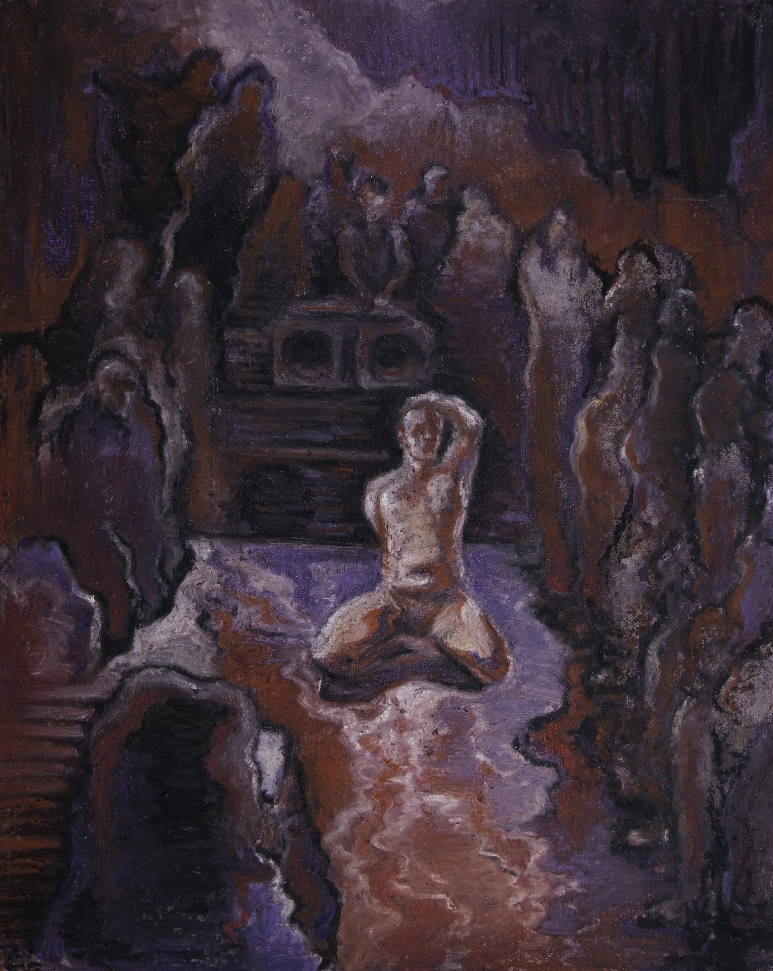 8" x 10", gouache and oil pastel, 2025