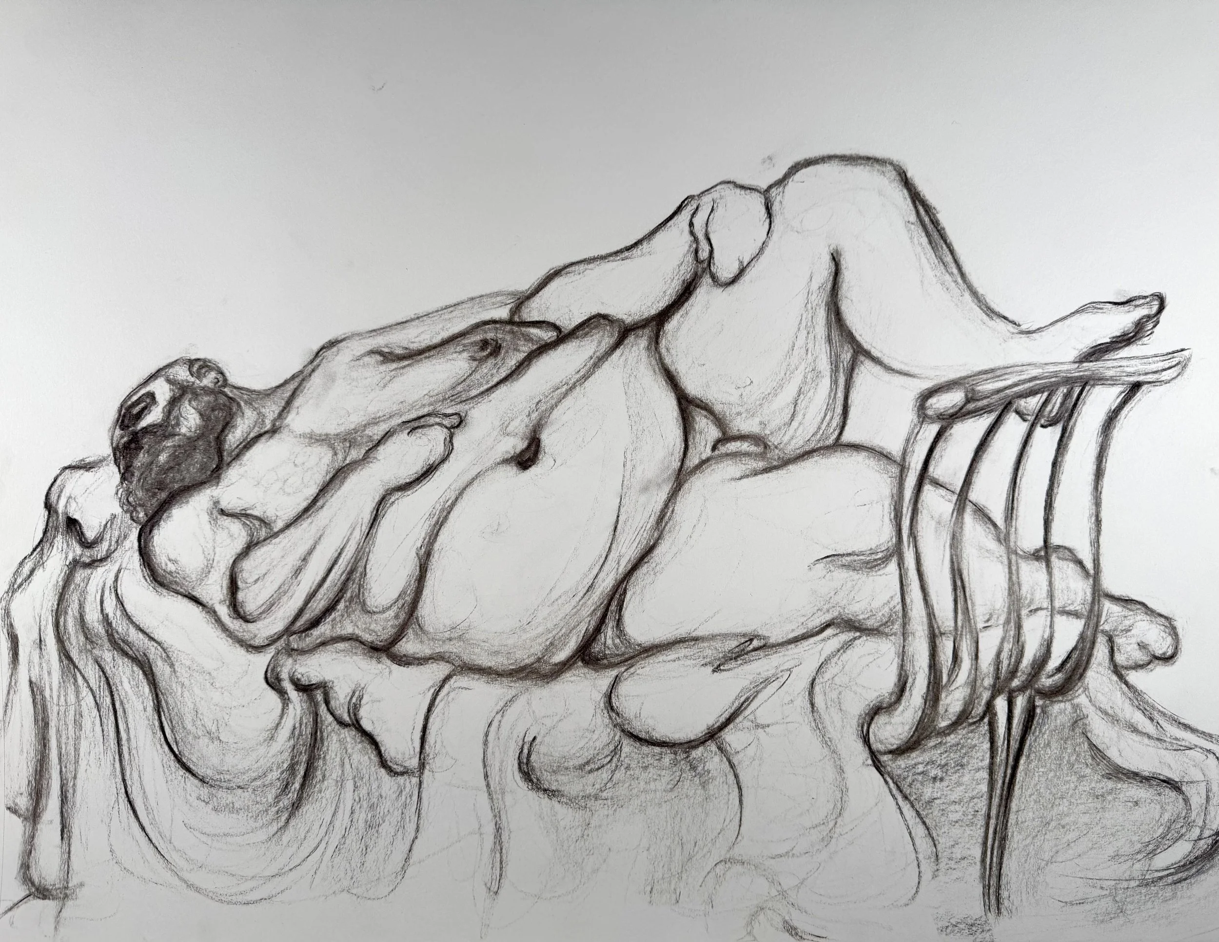 18" x 24", charcoal, 2025