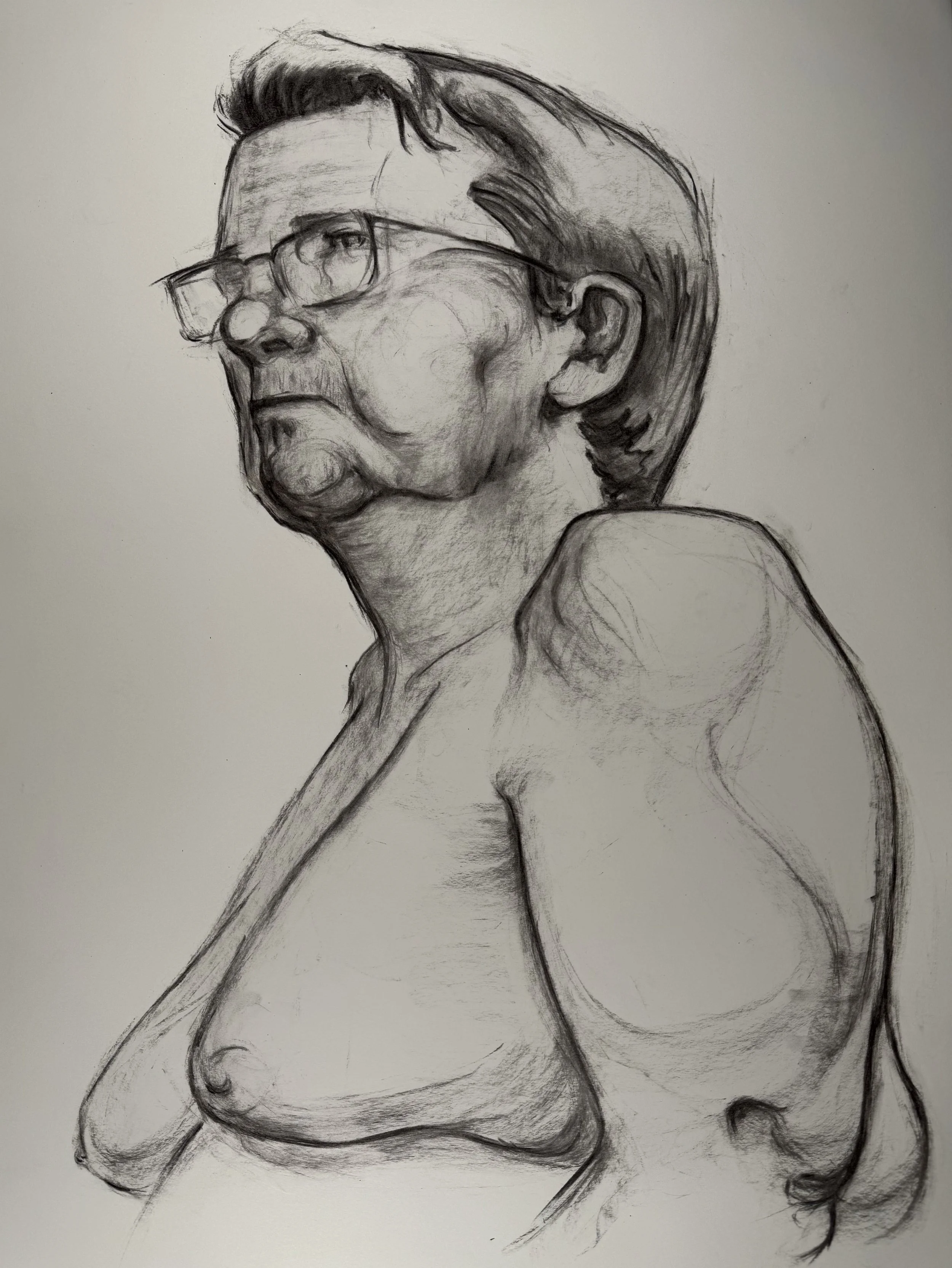 18" x 24", charcoal, 2025