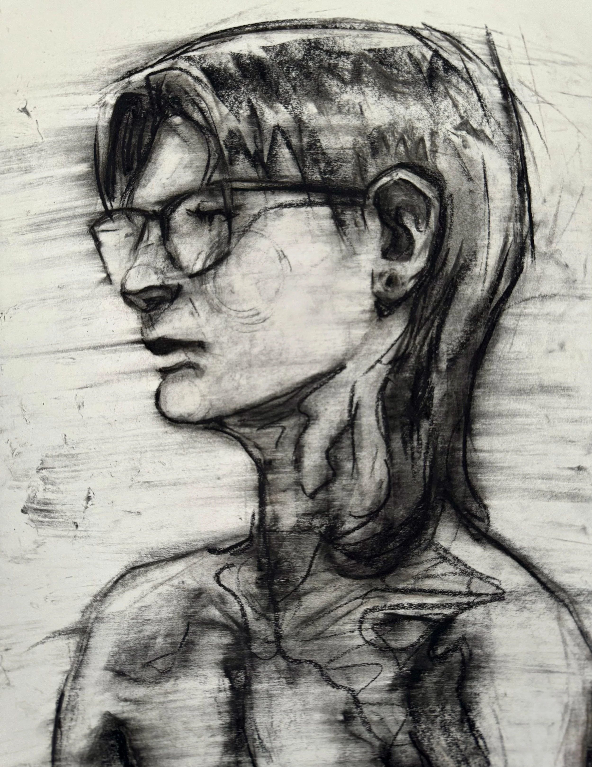 18" x 24", charcoal, 2024