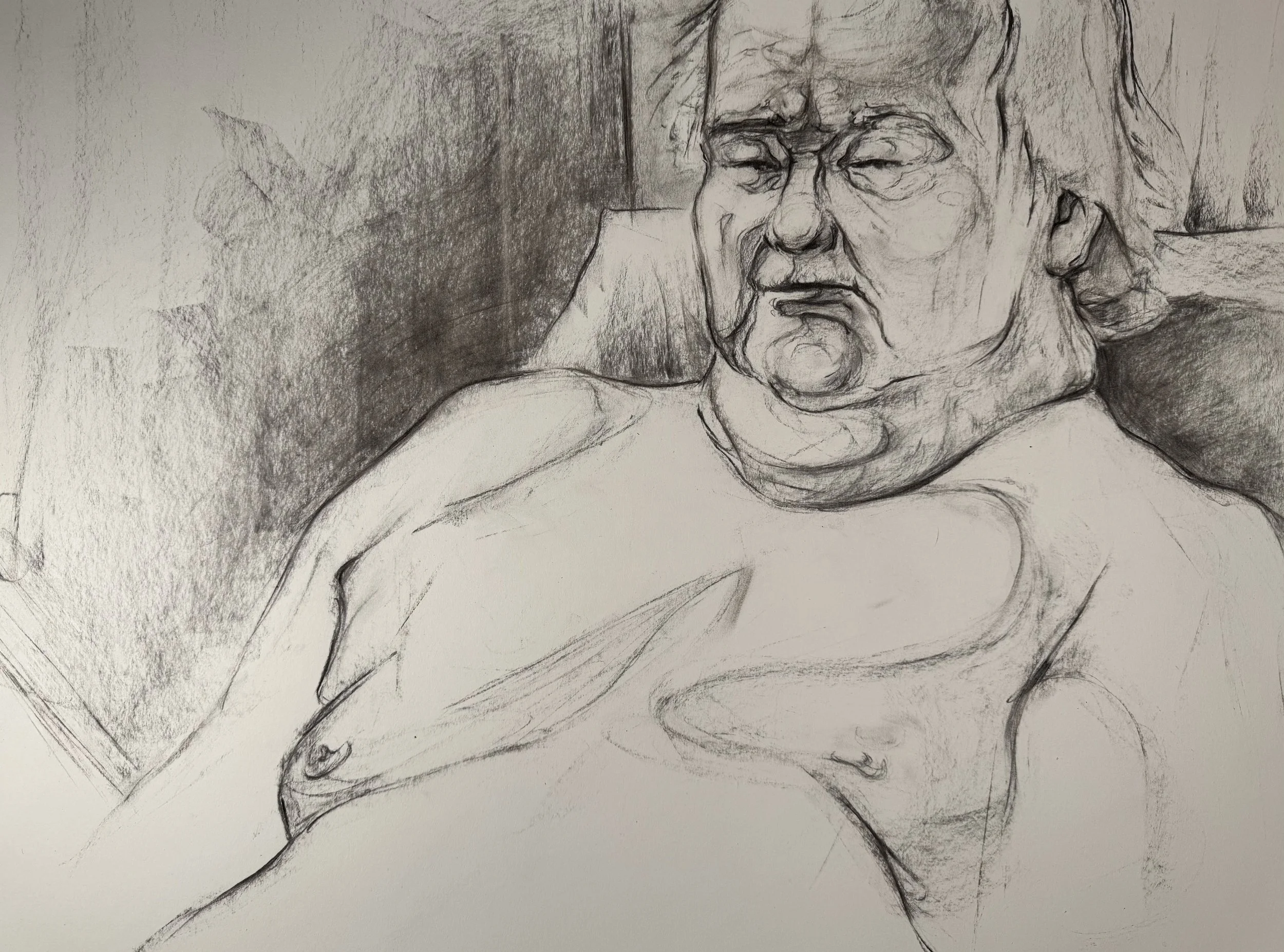 18" x 24", charcoal, 2025