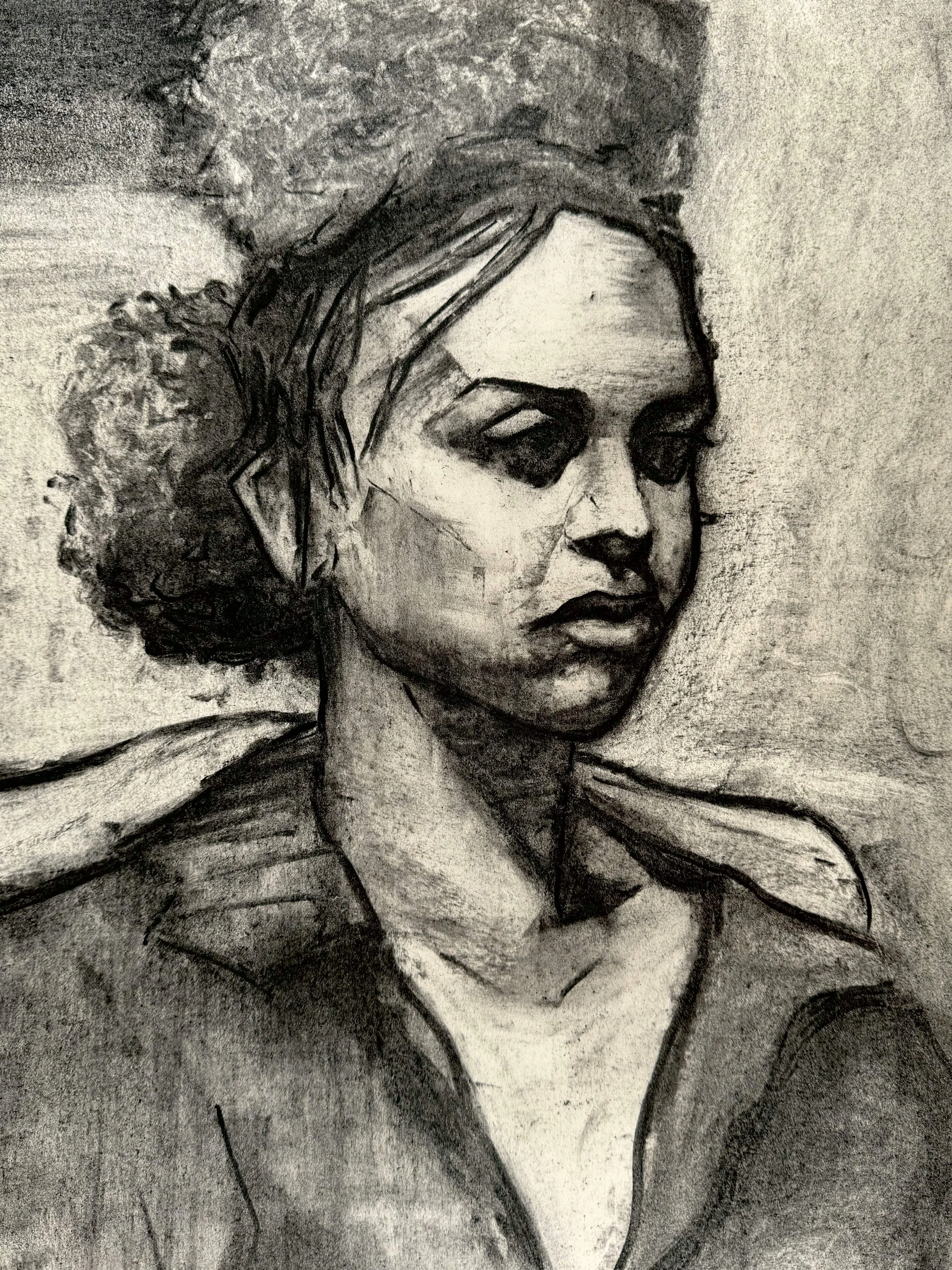 18" x 24", charcoal, 2023