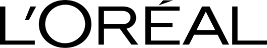 Close-up of the L'Oréal logo in black text.