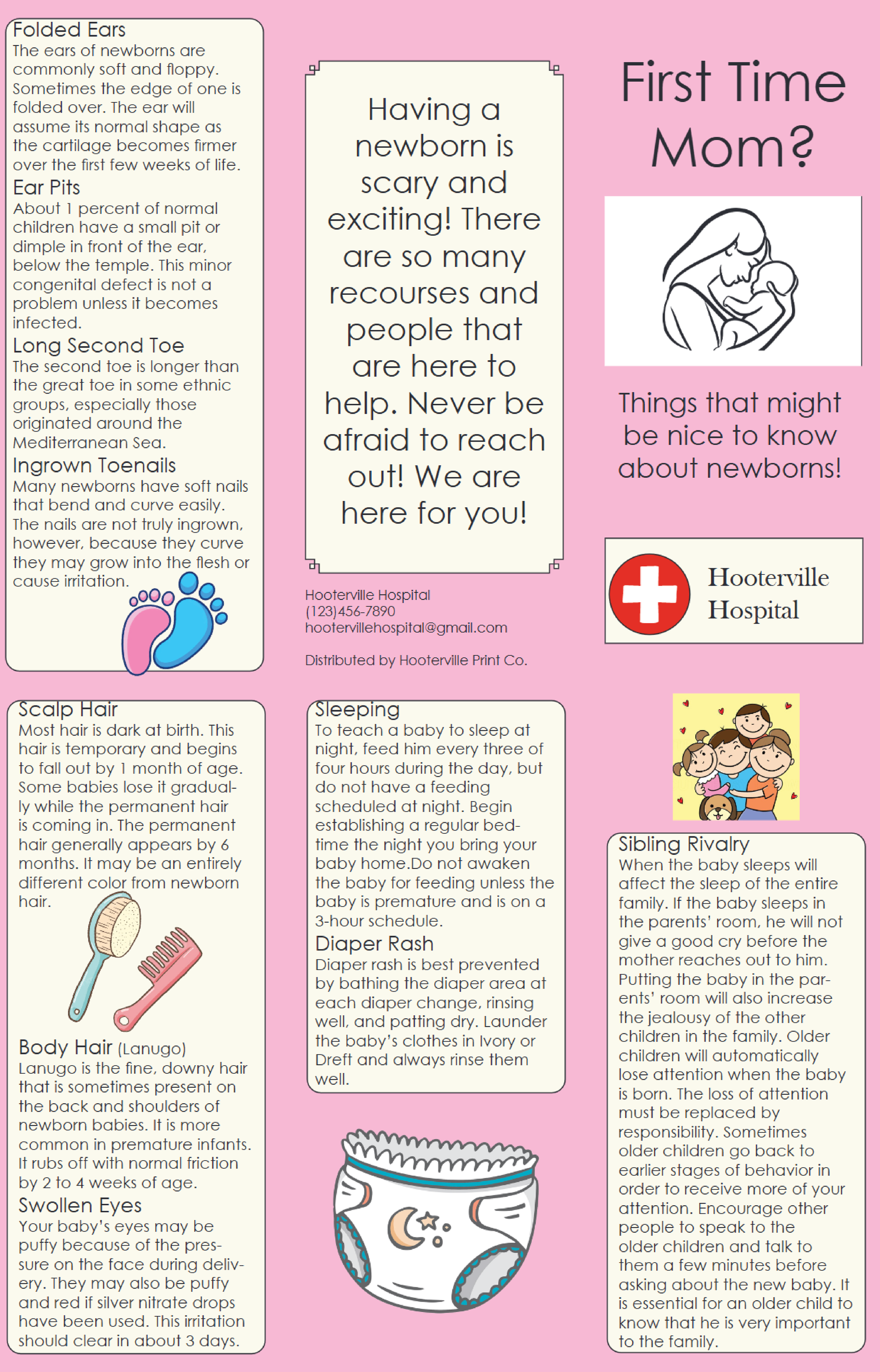 brochure for tips and tricks to help with new moms