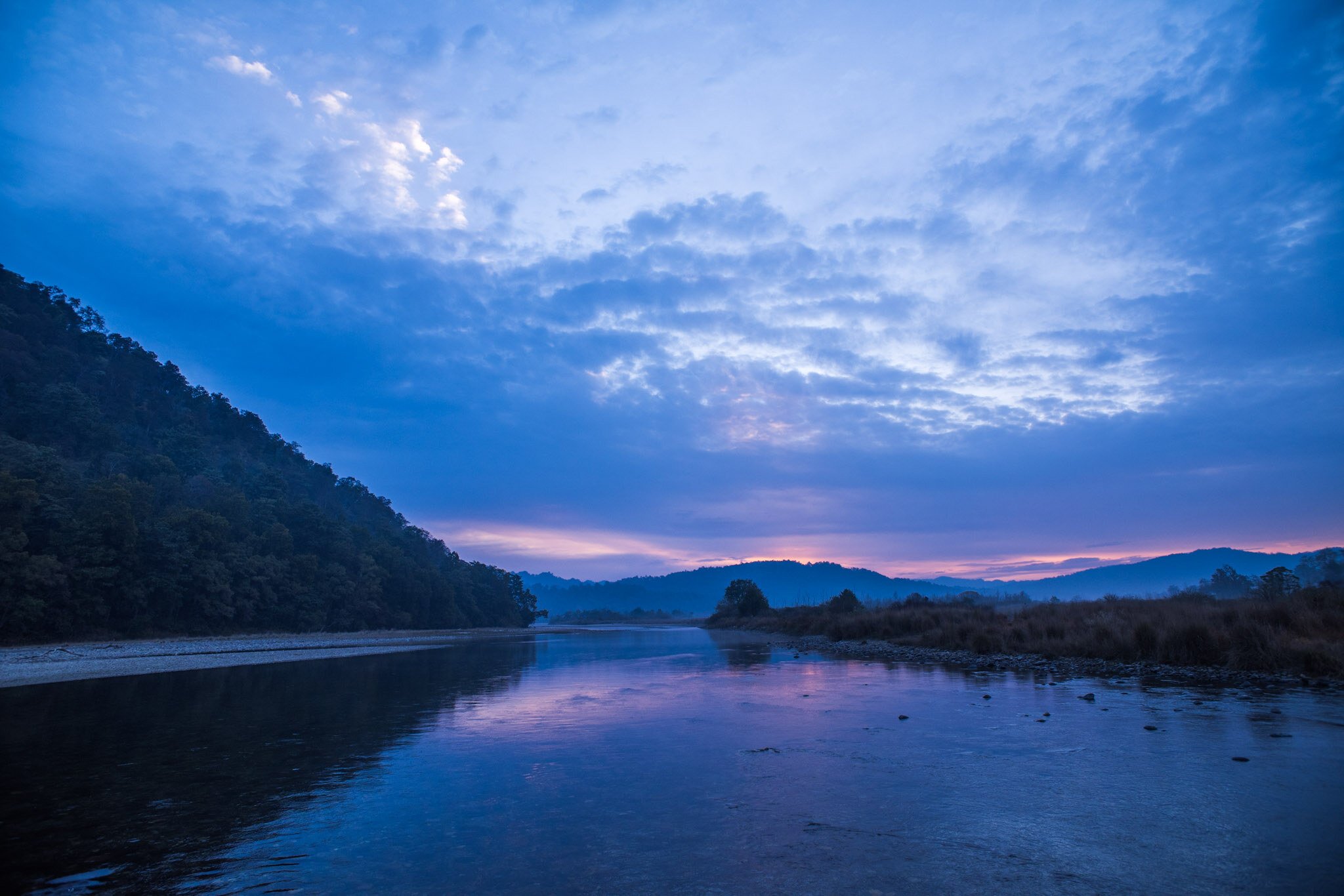 The Ramganga at dusk, 2017