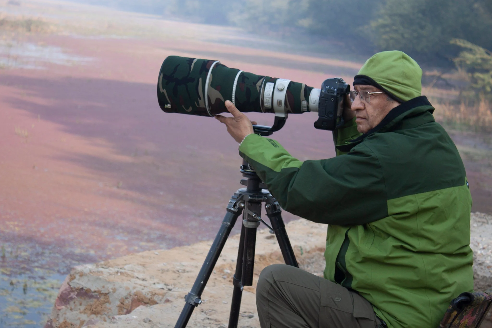 Watching the wetland, Bharatpur, December 2011.