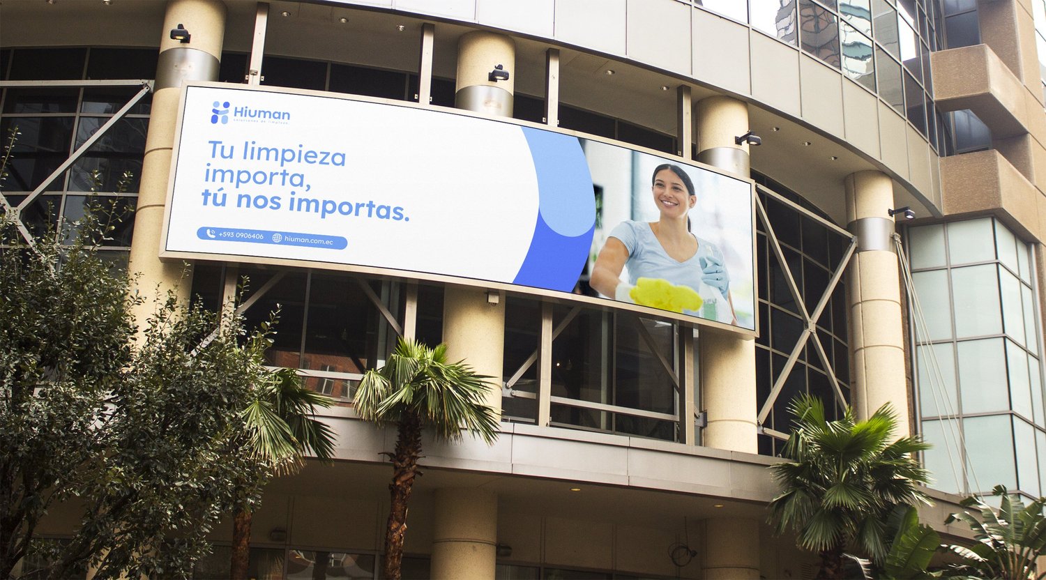 Curved billboard mockup Hiuman