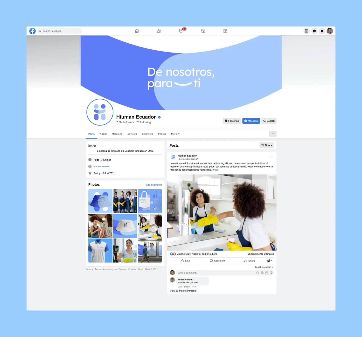 Facebook Mockup Hiuman
