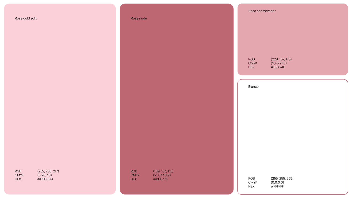 Color palette Musas
