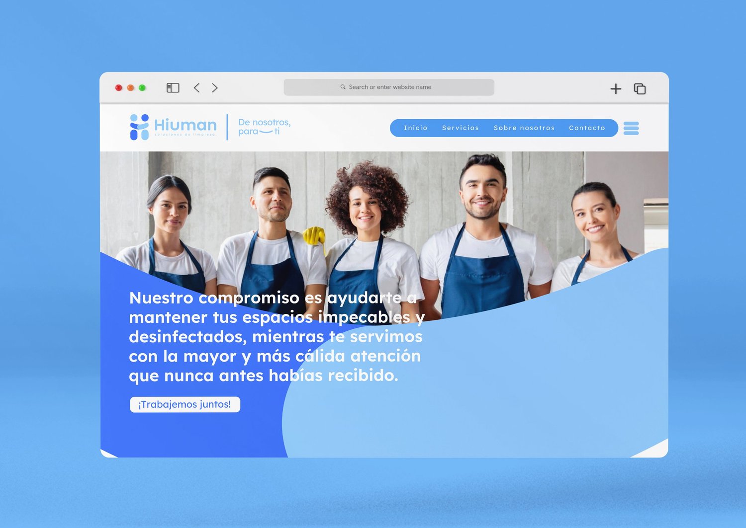 Página web mockup Hiuman