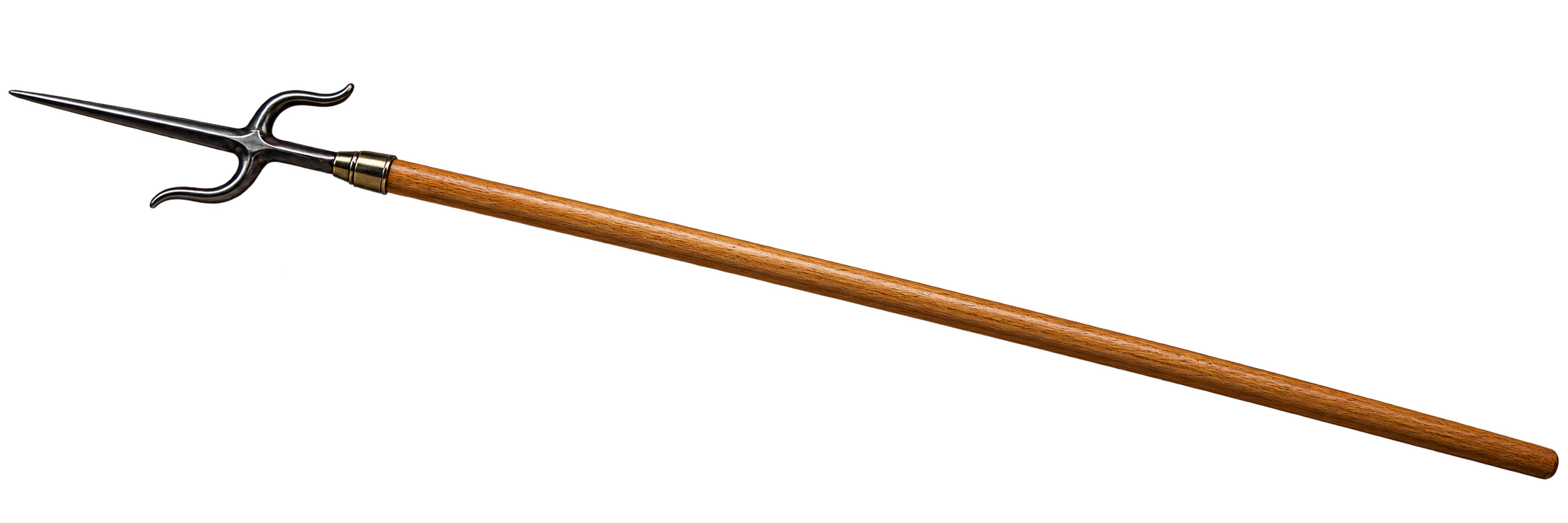 A spear with a metal tip and wooden shaft
