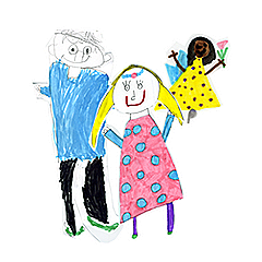 Illustration des Kundenhundes, Roxy der Pudel