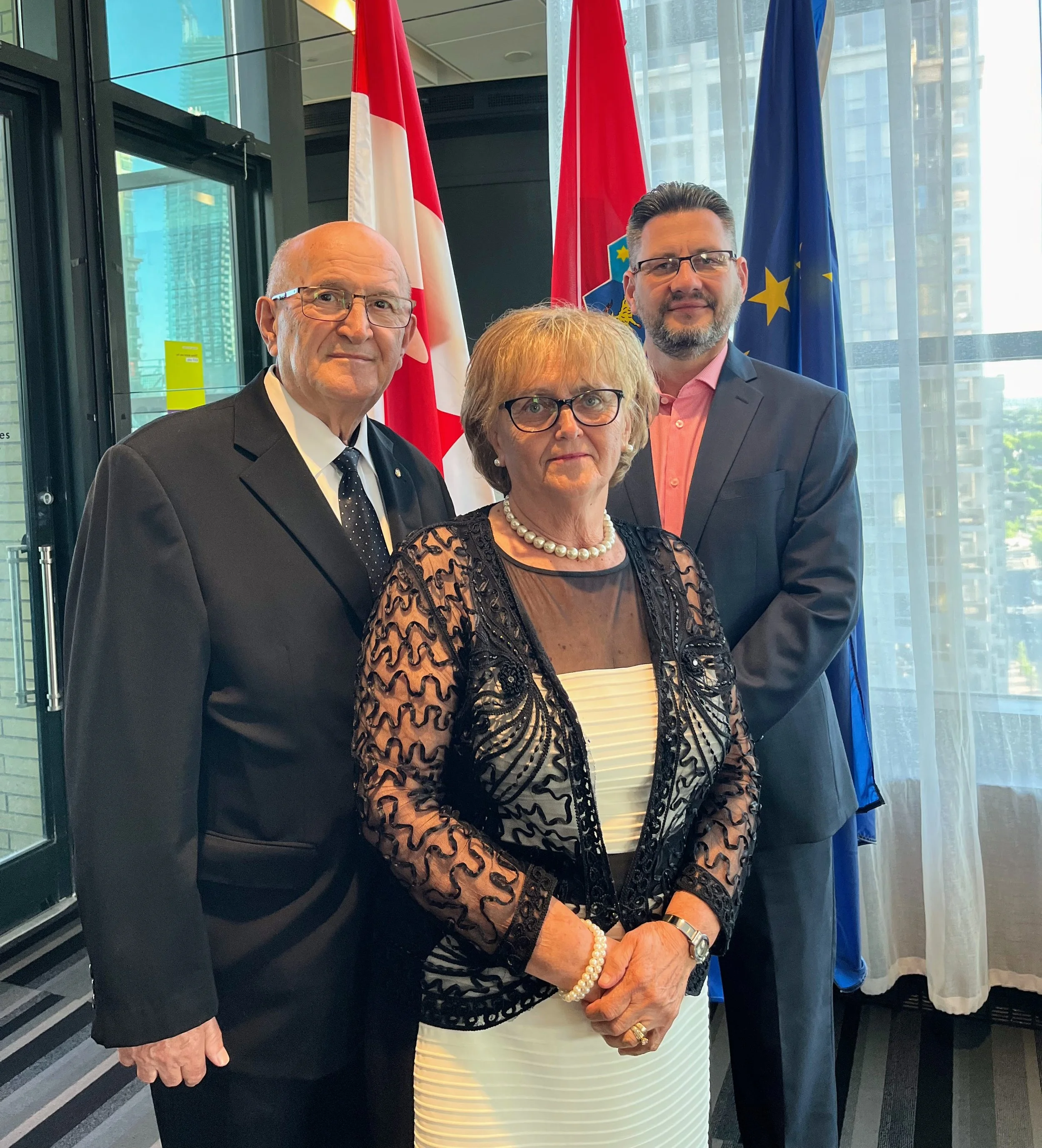 Hosts and producers of the Croatian Radio Program broadcast live from www.ckwr.com (FM985 CKWR): Ivan and Kathy Radisic and Tony Barukcic