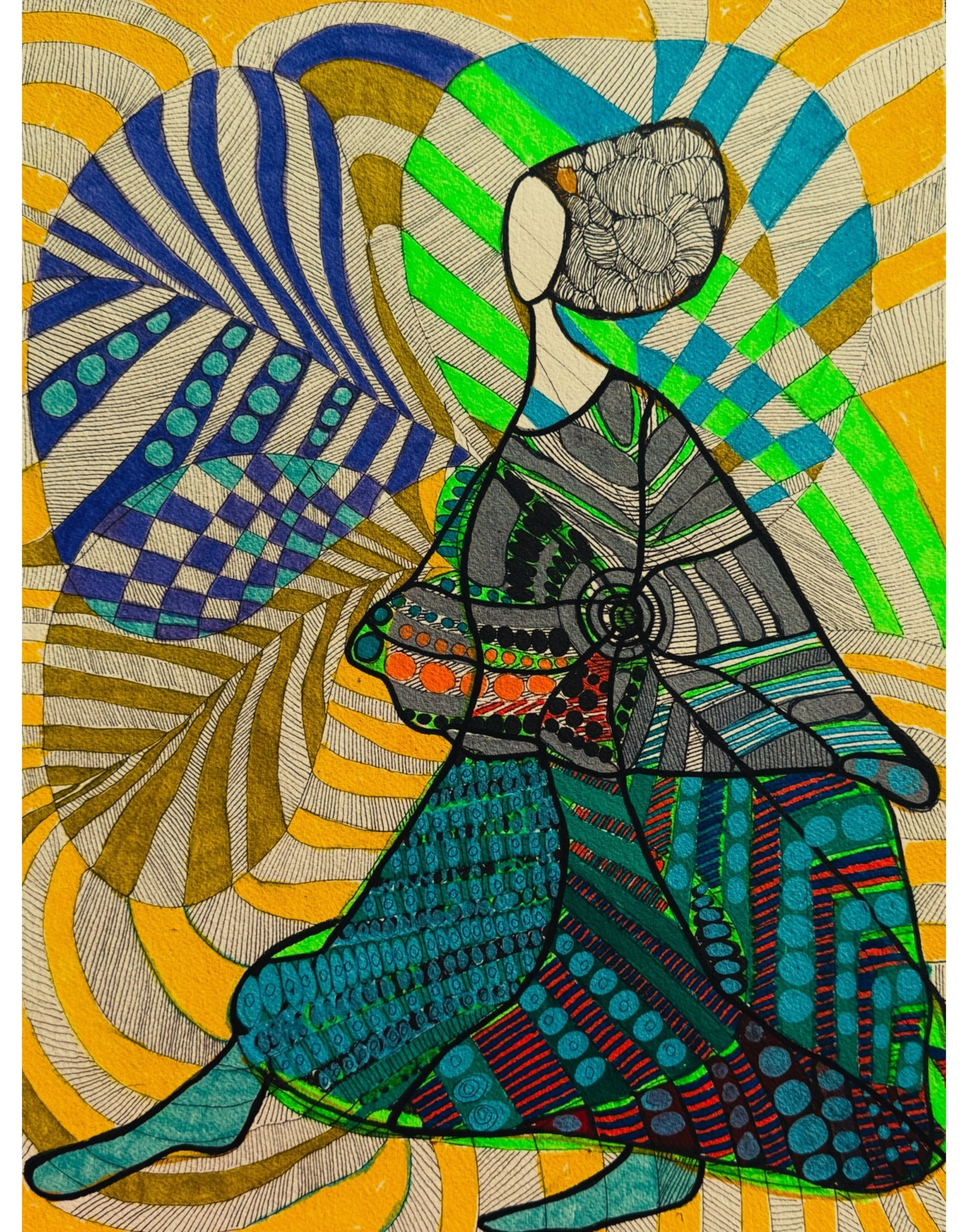 Deity Doodles pattern figure artwork