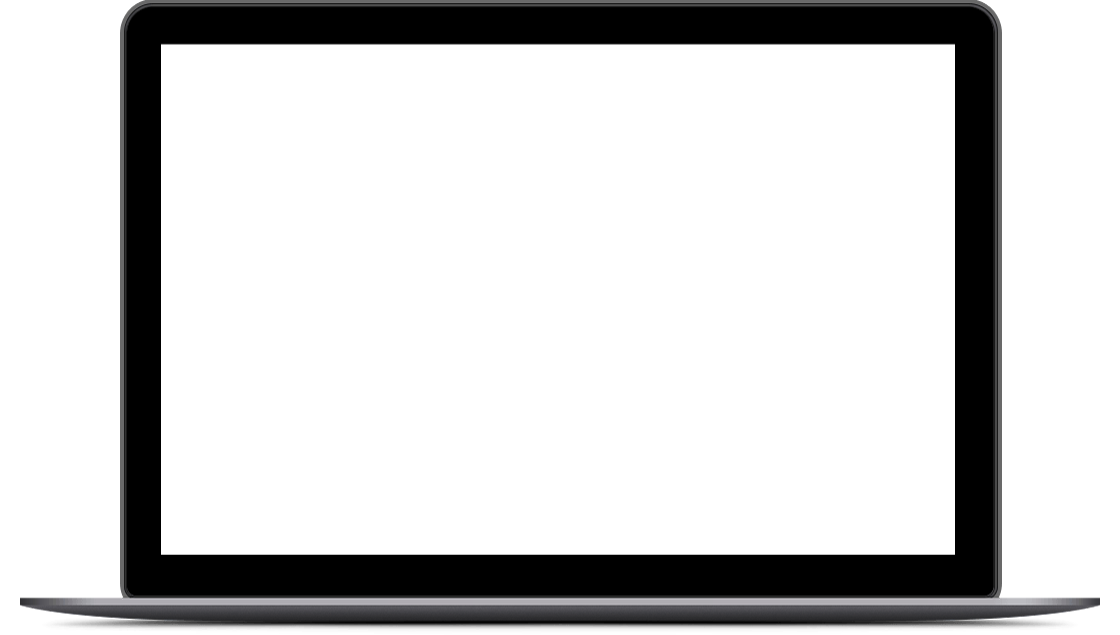 Empty black laptop screen on a gray surface.